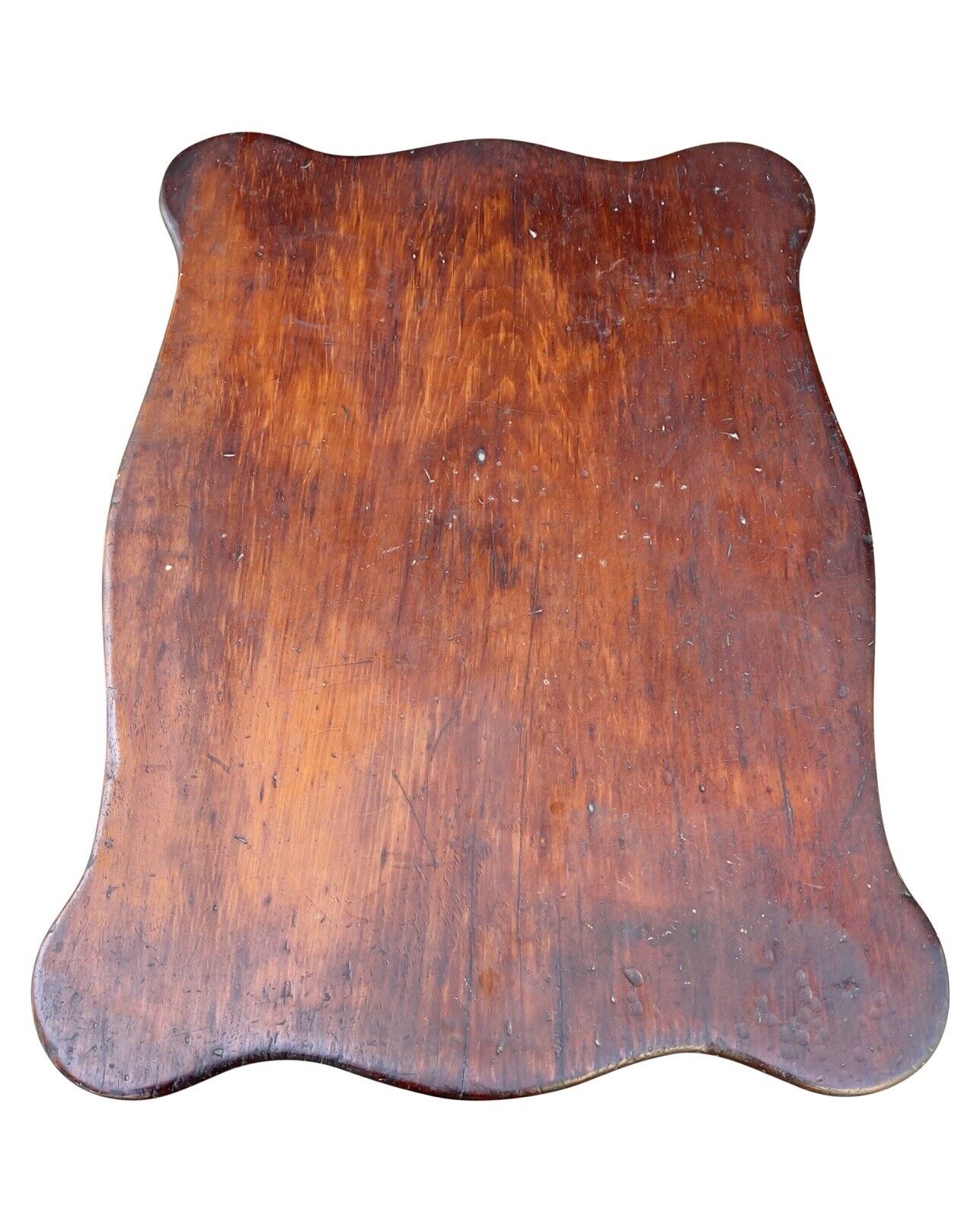 18th C Antique Hepplewhite New England Pine Table With Serpentine Top