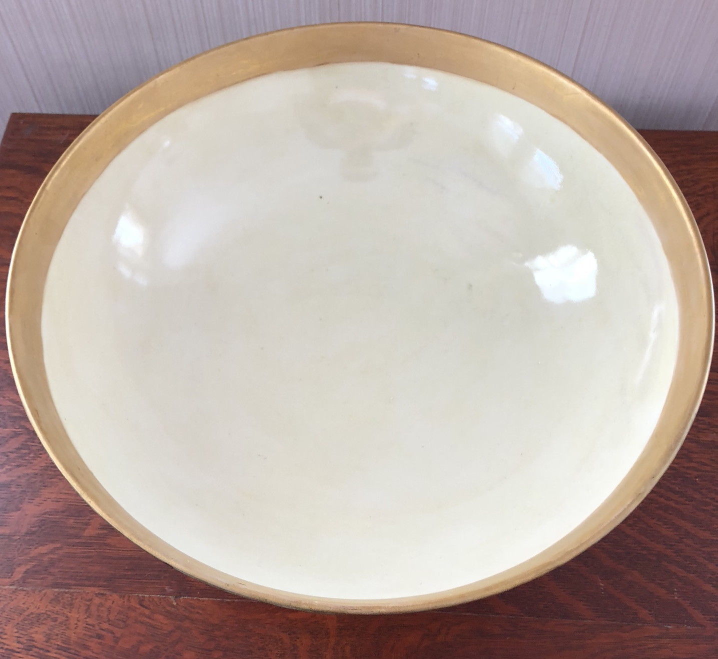 T&V LIMOGES HAND PAINTED GRAPE PAINTED PUNCH BOWL