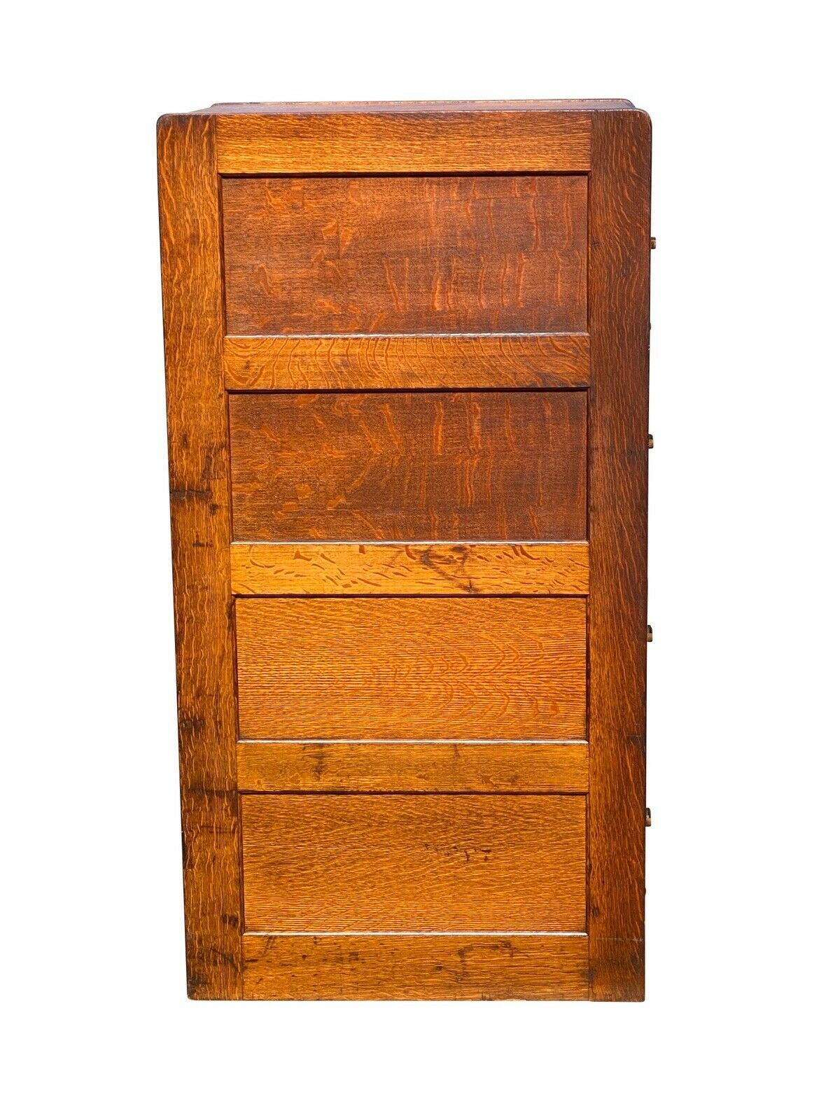 20TH C ANTIQUE LIBRARY BUREAU LEGAL SIZE ARTS & CRAFTS 4 DRAWER FILE CABINET