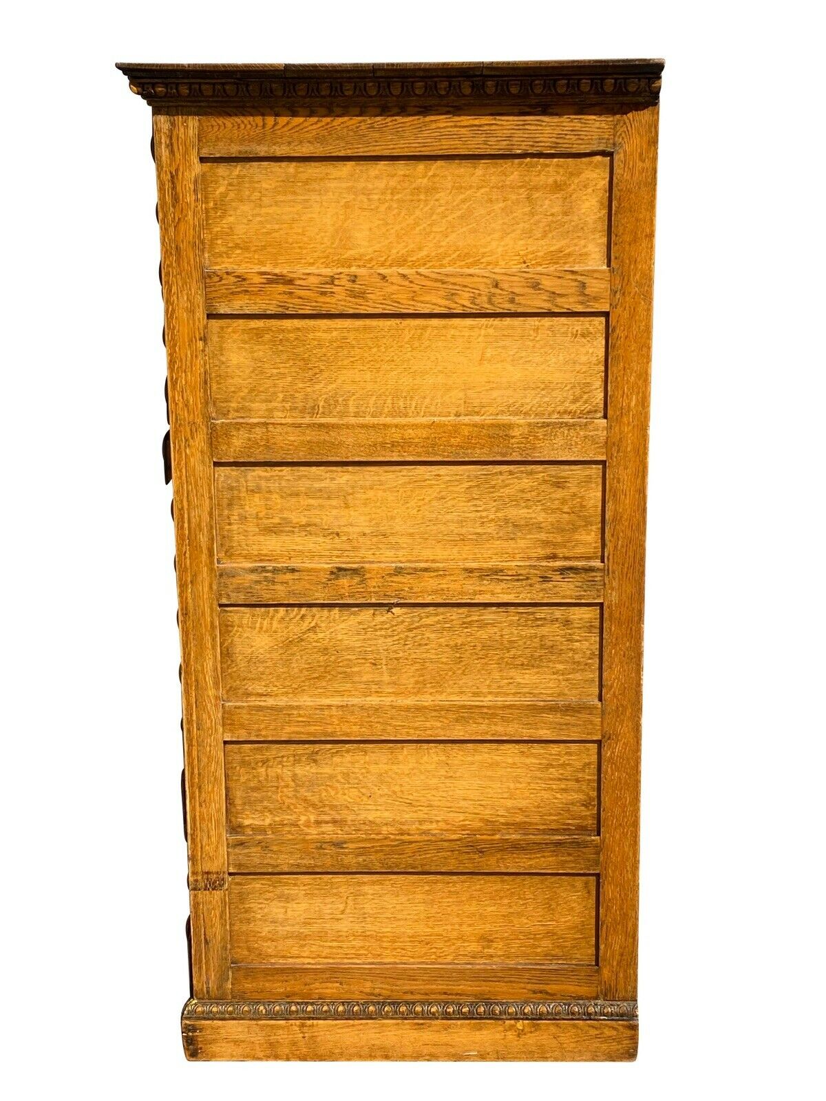 19TH C ANTIQUE INDUSTRIAL VICTORIAN OAK TYPE MAKERS / VERTICAL MAP FILE CABINET