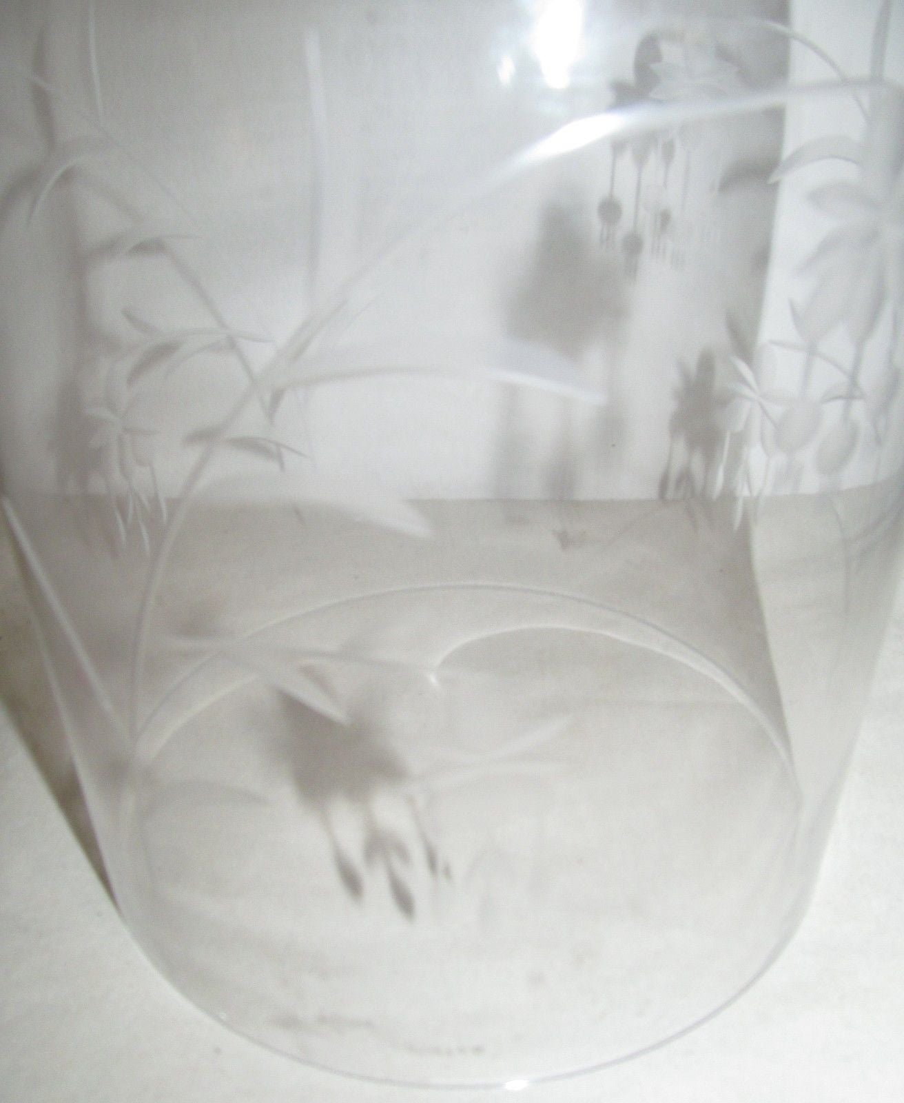 ENGRAVED 10" GLASS CLOCK DOME WITH TOP HANDLE