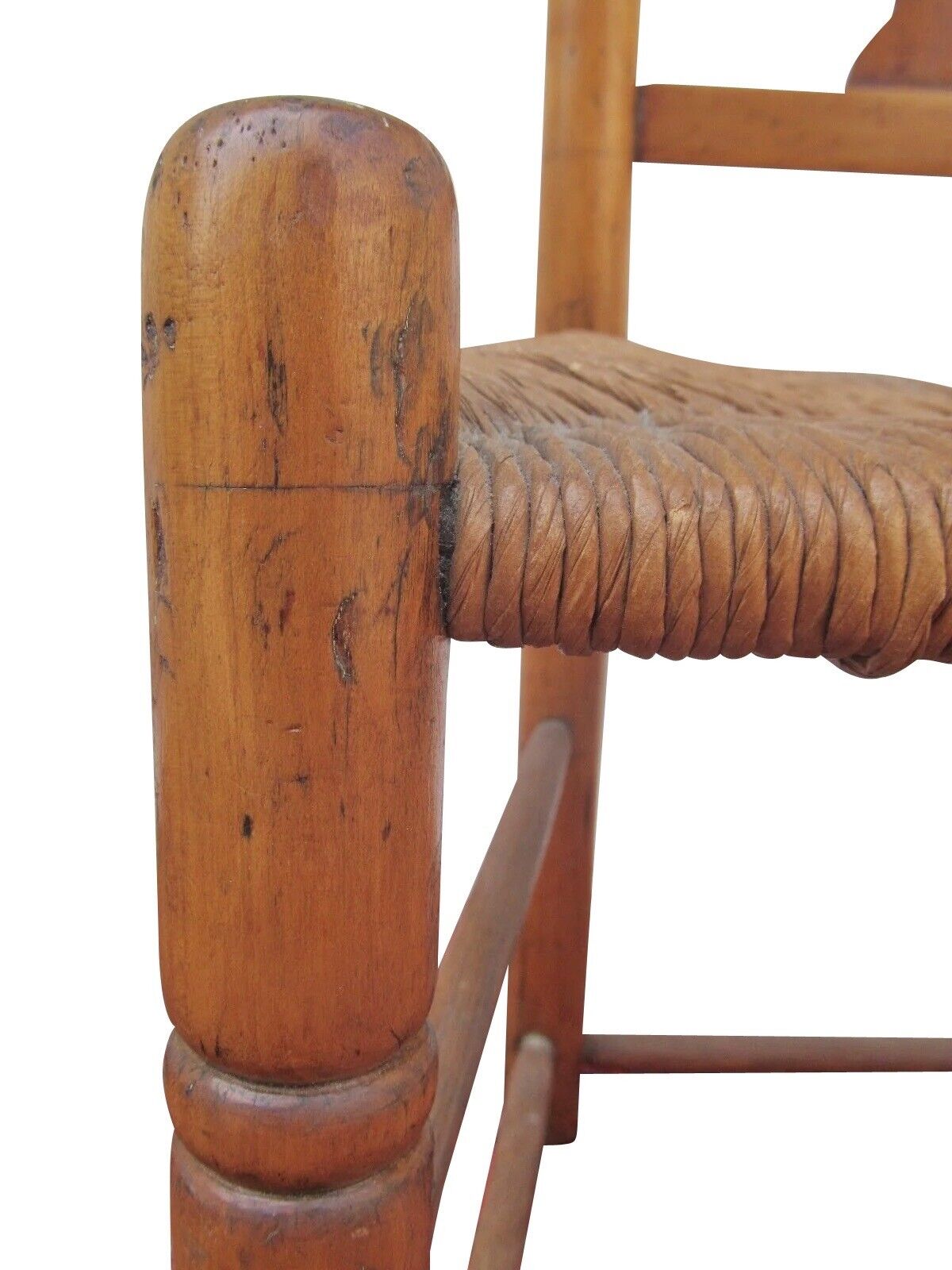 18th Century New England Queen Anne Side Chair With Yolk Crest & Button Feet