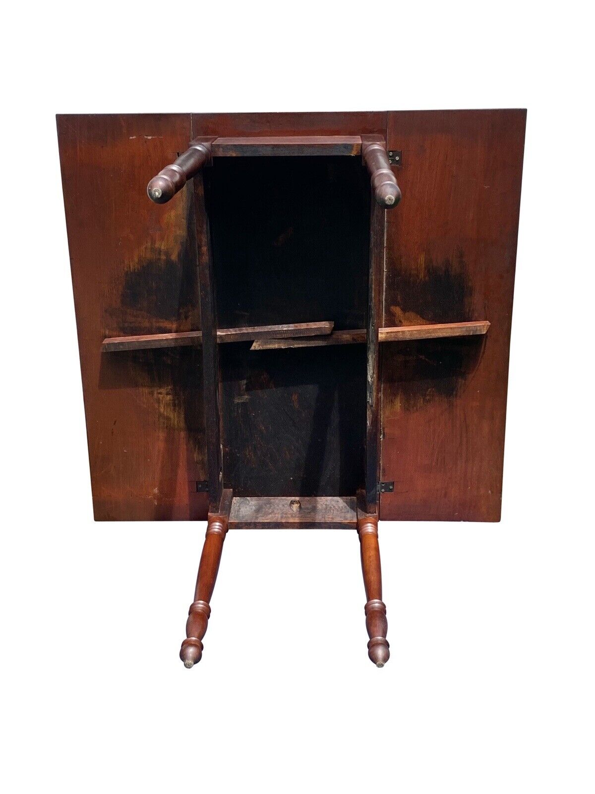 Antique New England Cherry Drop Leaf Dining Table / Farmhouse Table