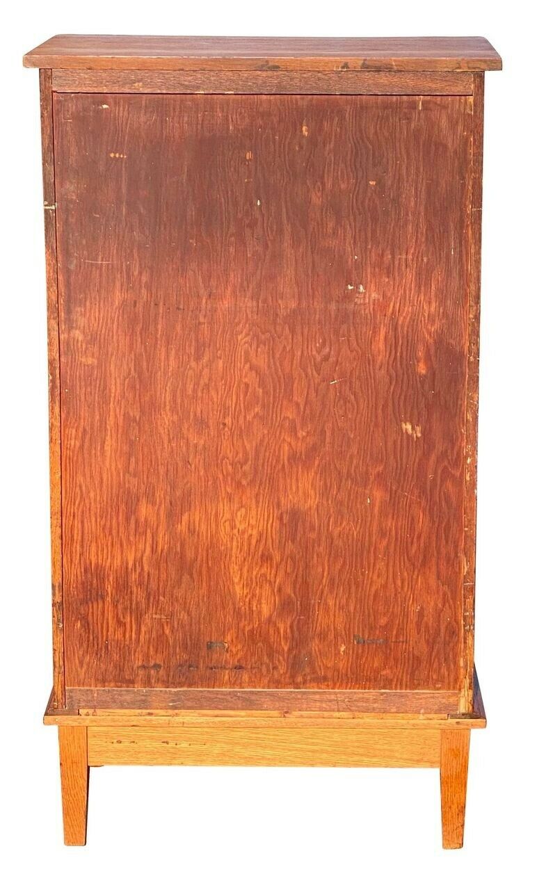 20TH C ANTIQUE ARTS & CRAFTS / MISSION OAK 12 DRAWER OFFICE FILE CABINET