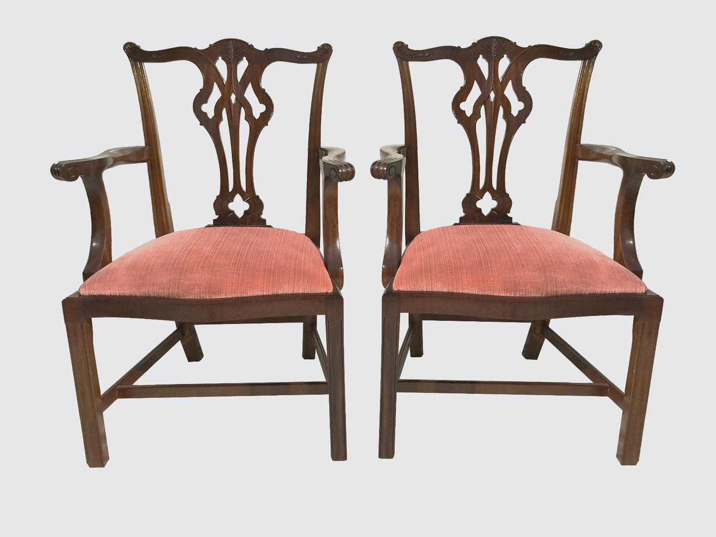 EXCEPTIONALLY FINE SET OF 10 CHIPPENDALE STYLE MAHOGANY DINING CHAIRS-A-1 COND.