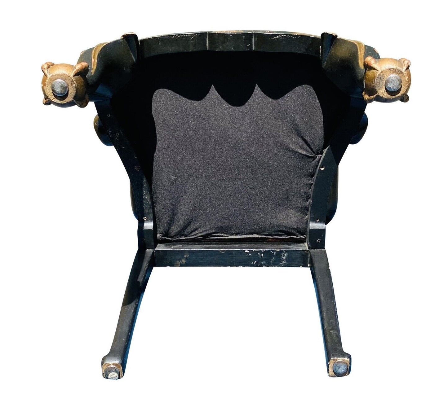 20TH C CHINESE CHIPPENDALE ANTIQUE STYLE DESK CHAIR - CHINOISERIE PAINT