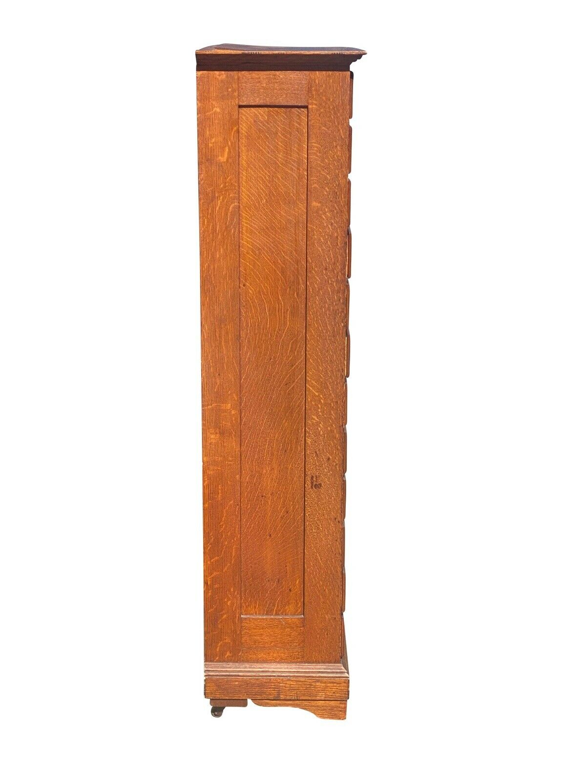 20TH C ANTIQUE ARTS & CRAFTS TIGER OAK E.H STAFFORD 24 DRAWER FILE CABINET