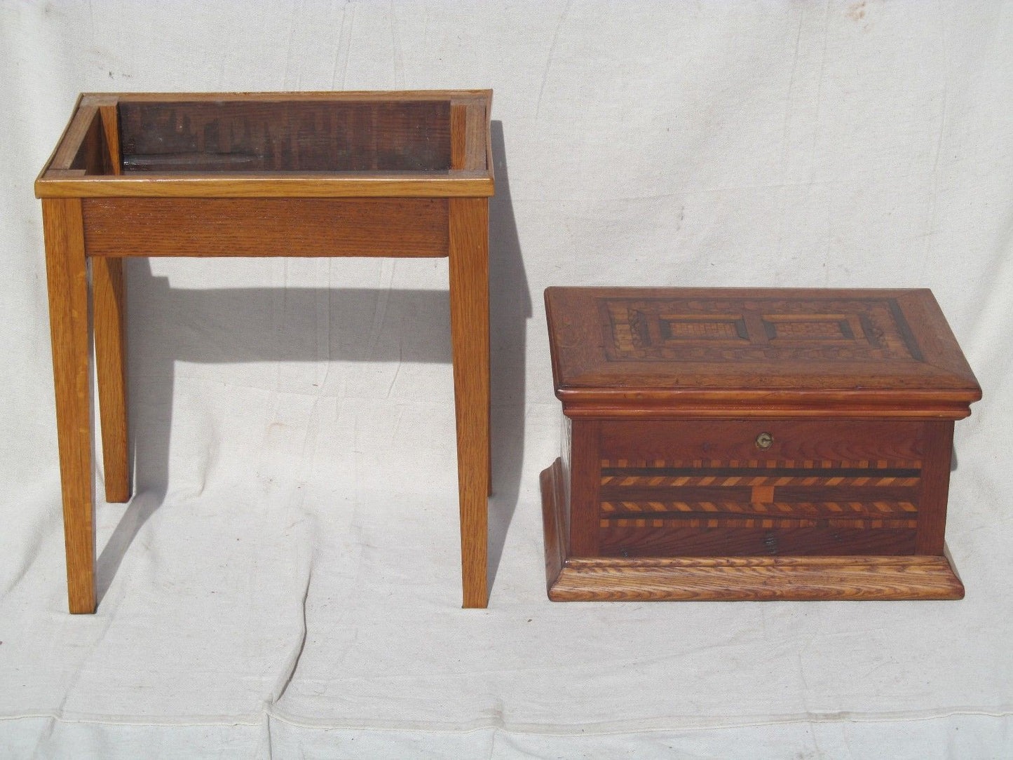 EXCELLENT LARGE 19TH CENTURY INLAID JEWELRY CHEST ON FRAME-THE VERY BEST QUALITY