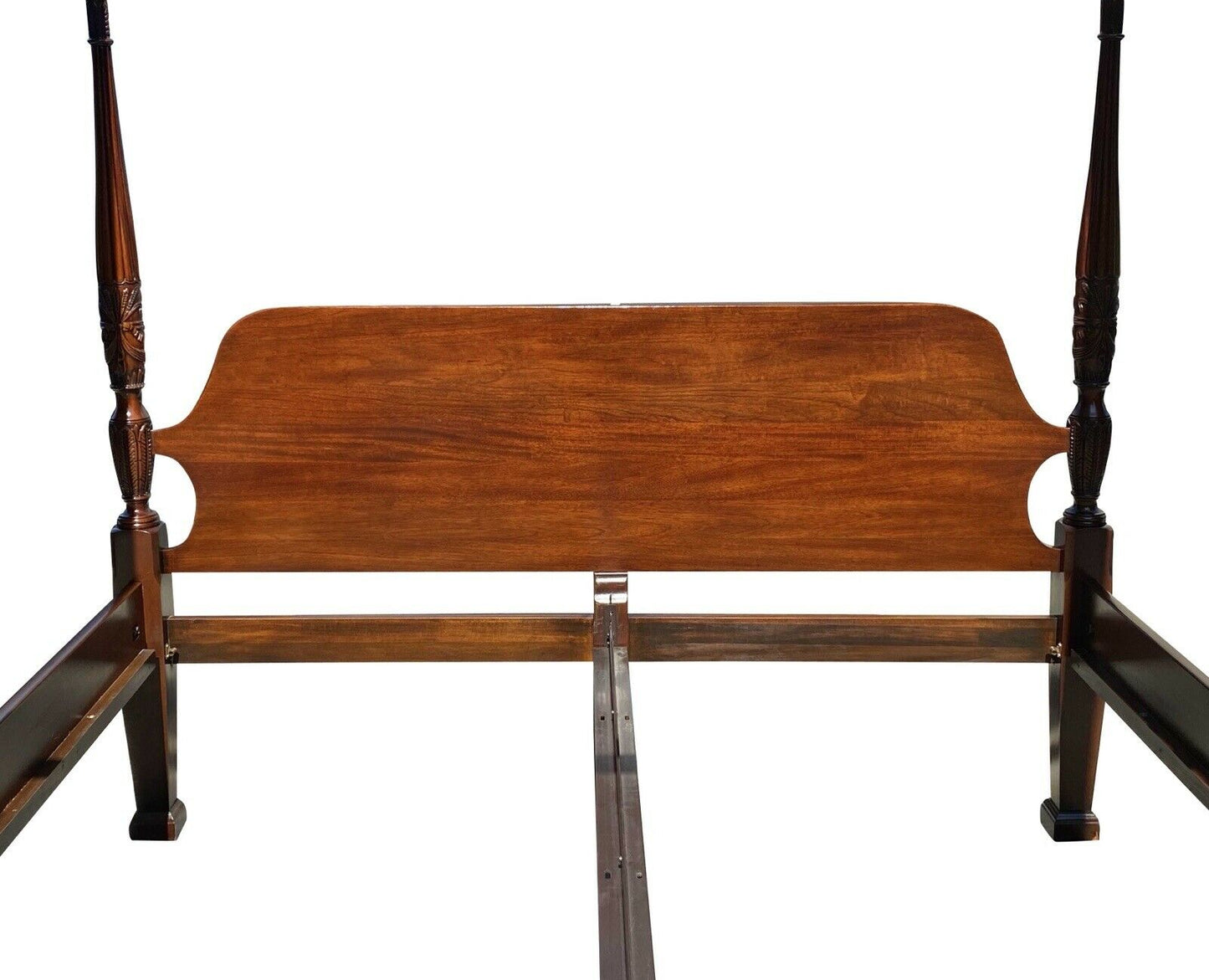 20th Century Chippendale Antique Style Mahogany King Size Tester / Canopy Bed