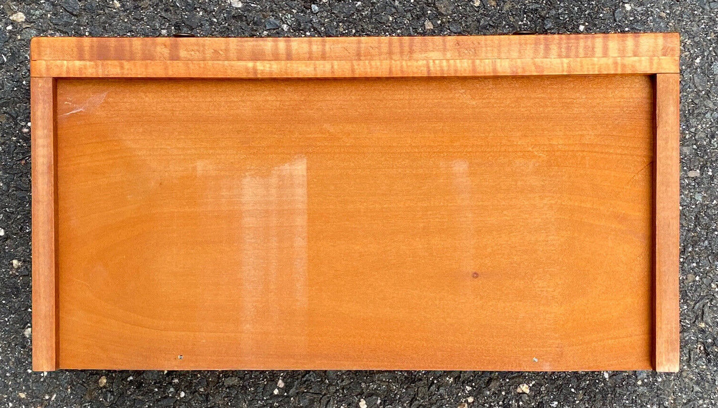 Vintage Tiger Maple One Drawer Nightstand / End Table - Curly Maple Table