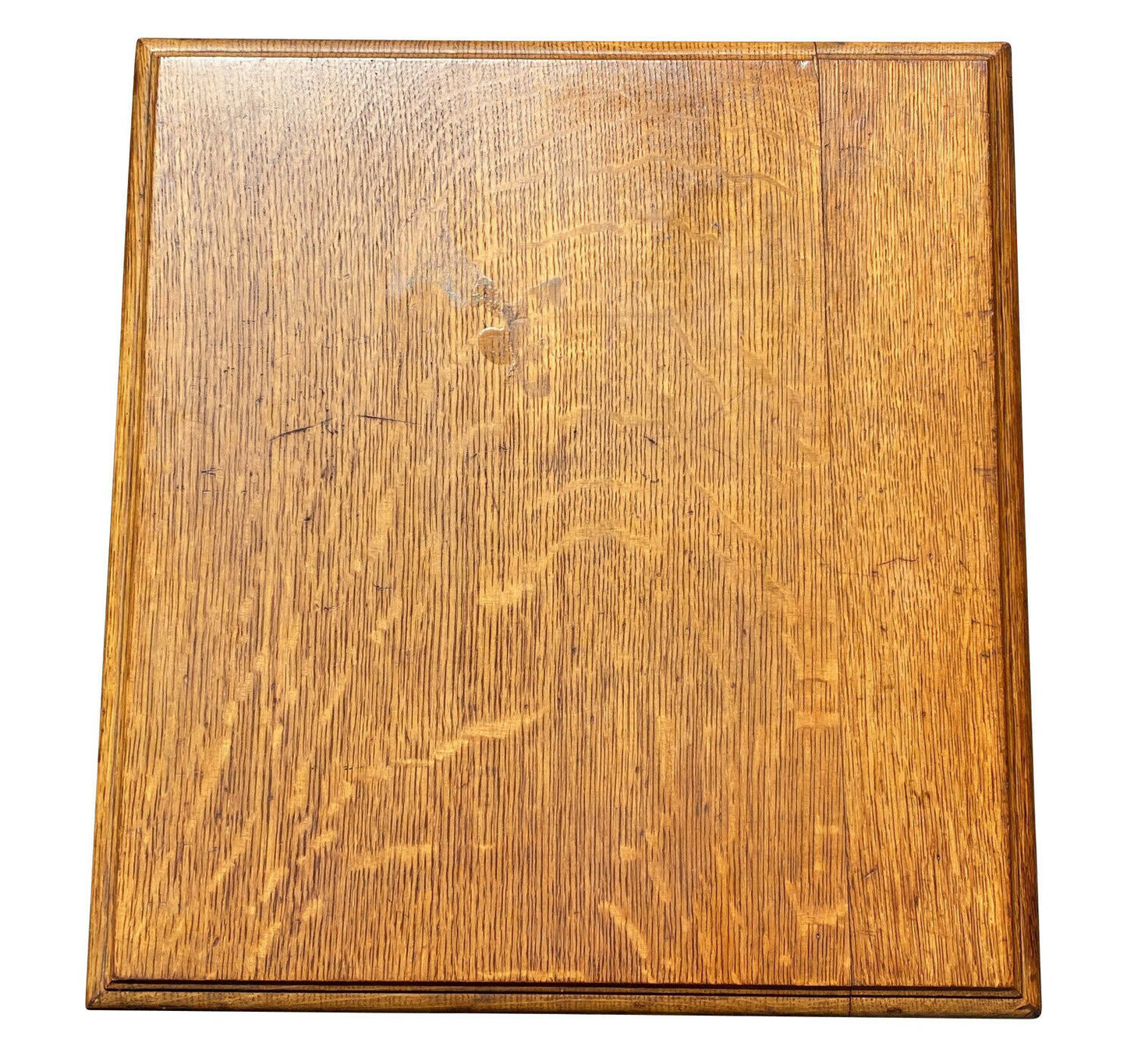 20TH C ANTIQUE TIGER OAK 4 DRAWER LIBRARY BUREAU MAKERS DESKTOP FILE CABINET