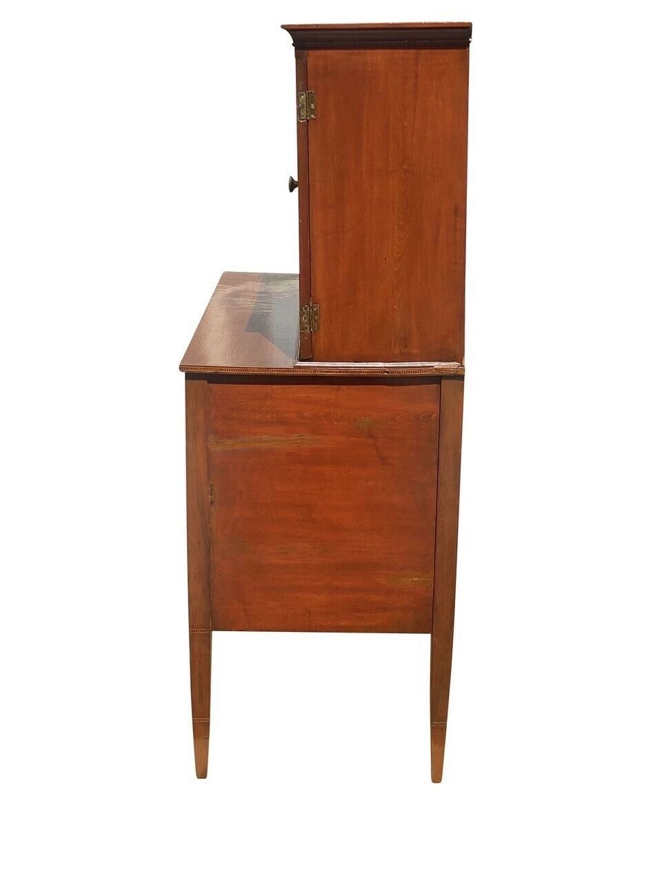 19TH C ANTIQUE FEDERAL PERIOD TIGER MAPLE NEW HAMPSHIRE LADIES SECRETARY DESK