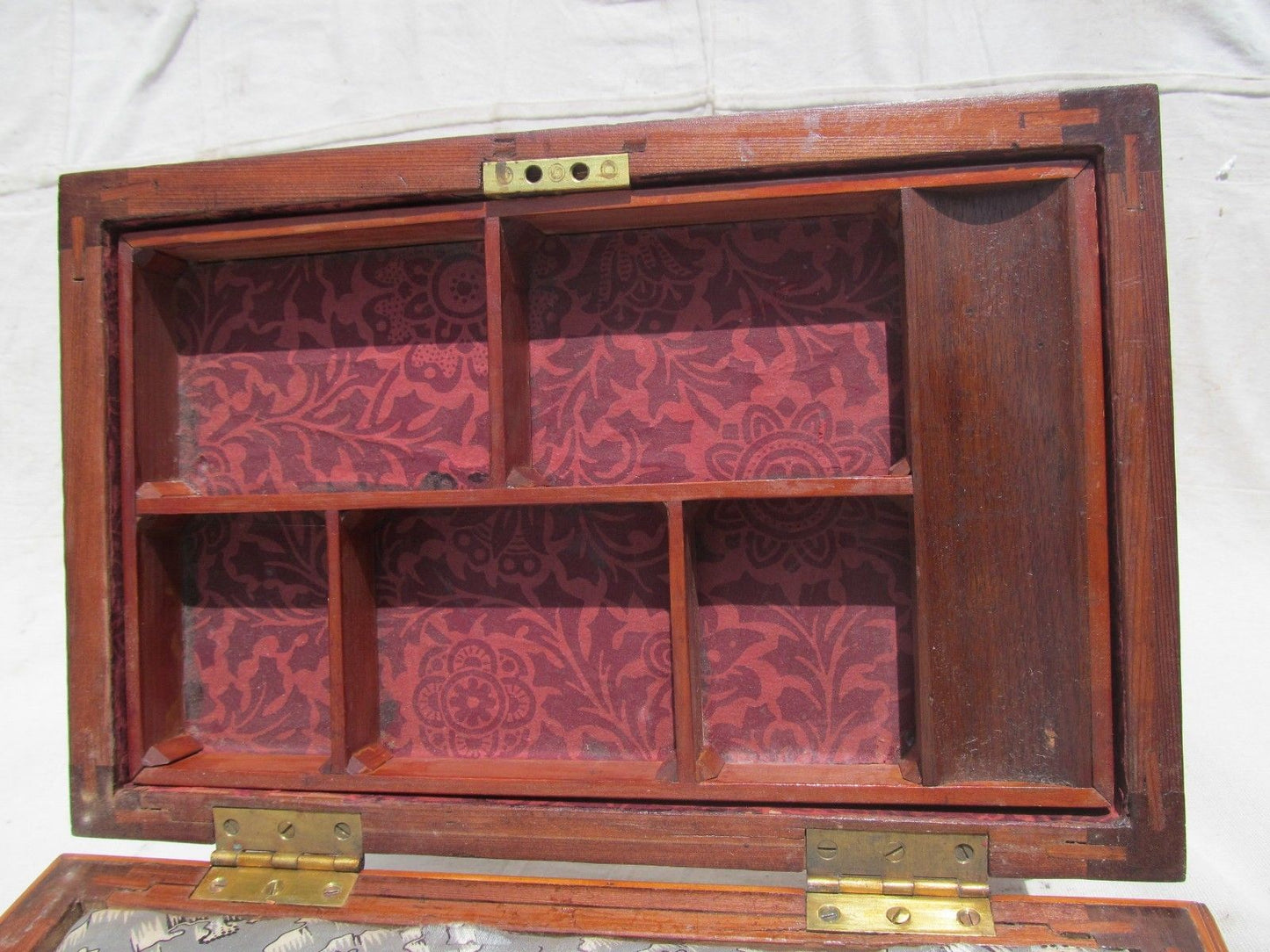 EXCELLENT LARGE 19TH CENTURY INLAID JEWELRY CHEST ON FRAME-THE VERY BEST QUALITY