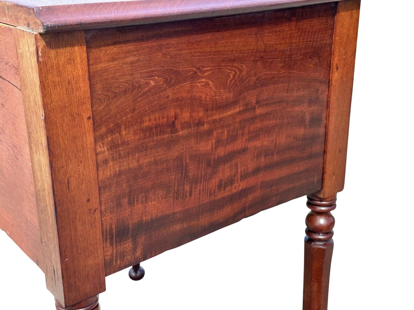 19th Century Antique Sheraton Mahogany Worktable / Stand With Octagonal Legs