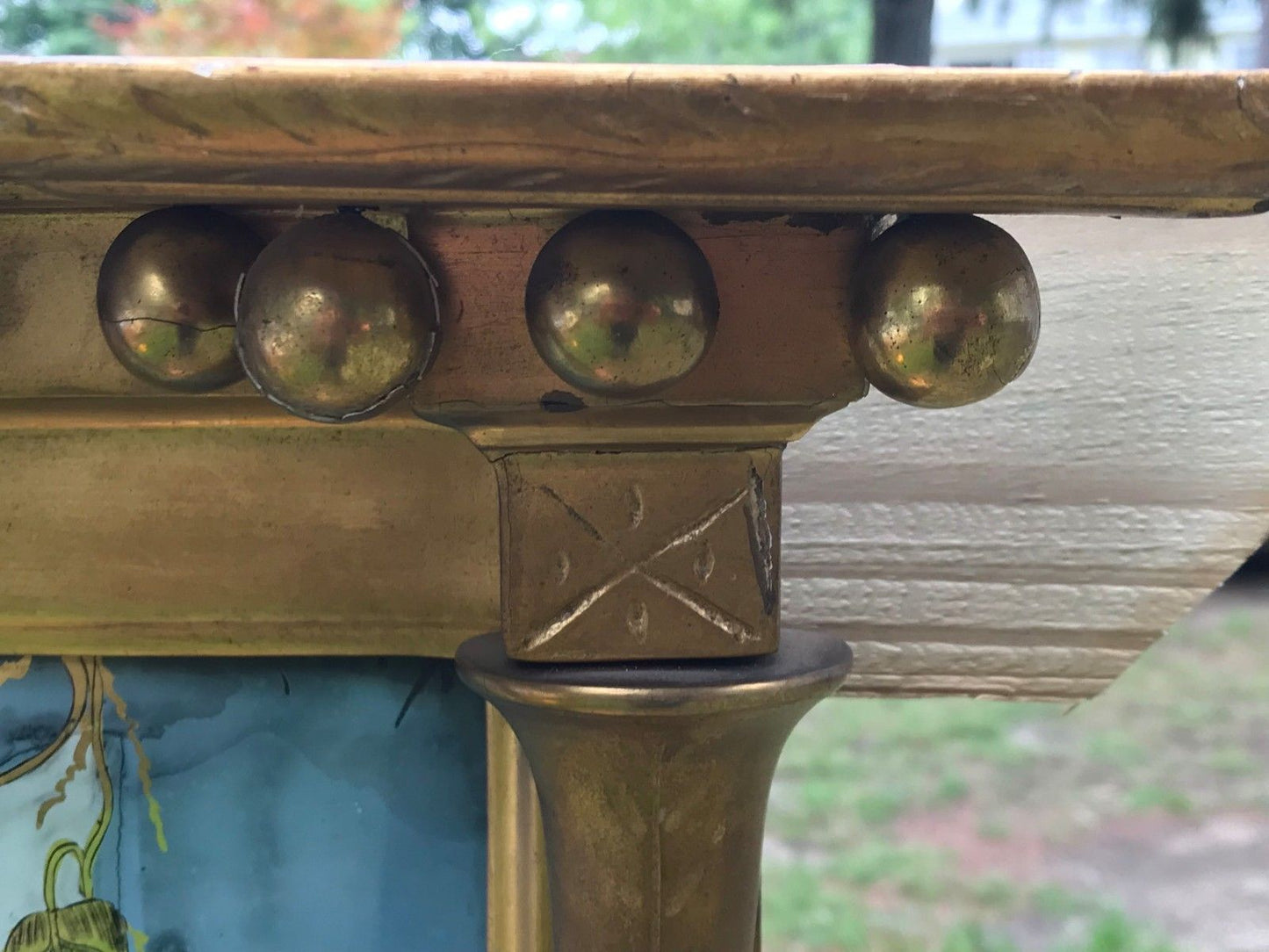 EARLY 19TH C FEDERAL PERIOD EGLOMISE MIRROR BY JOHN DOGGETT - ROXBURY MA 1810