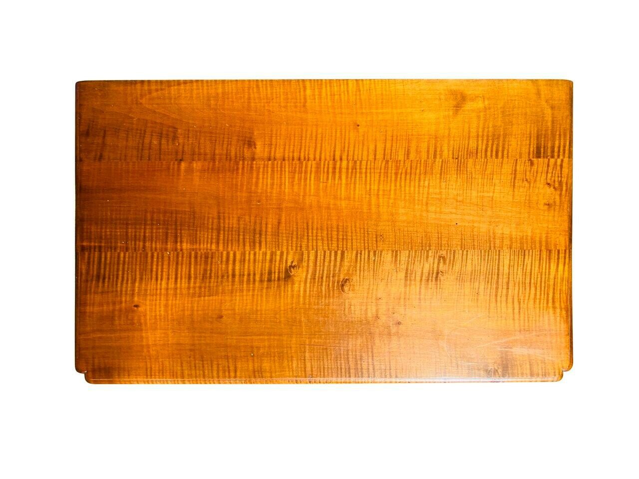 20TH C QUEEN ANNE ANTIQUE STYLE TIGER MAPLE LOWBOY DRESSER / CHEST