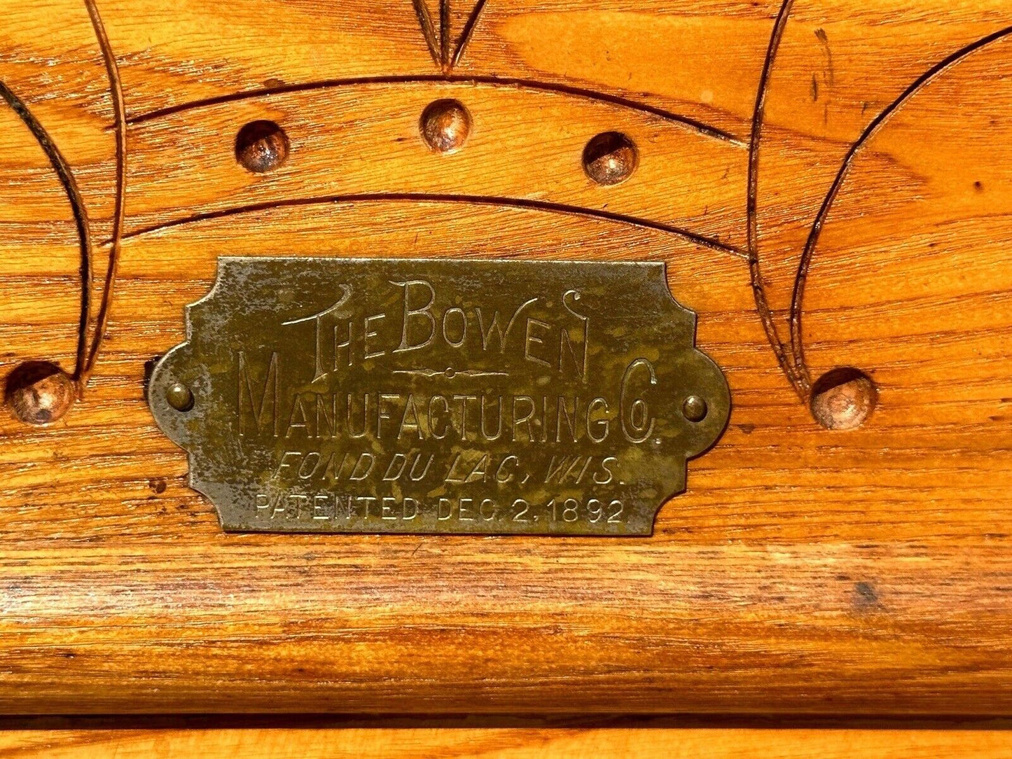 Victorian Oak Floral Carved Ice Chest With Zinc Lining & Phoenix Head Hardware