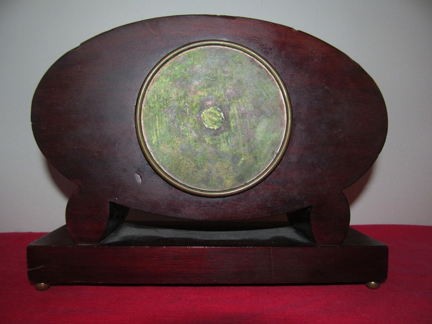 FINELY INLAID ANTIQUE EDWARDIAN MAHOGANY DESK CLOCK BY H. L. BROWN ENGLAND