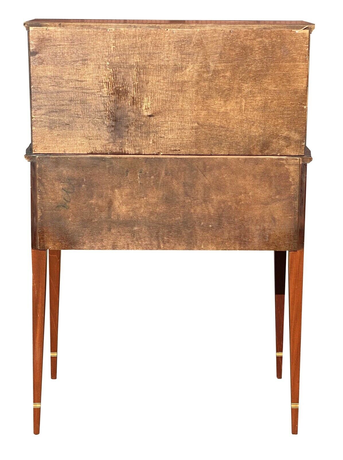 20th C Federal Antique Style Mahogany Tambour Ladies Secretary Desk