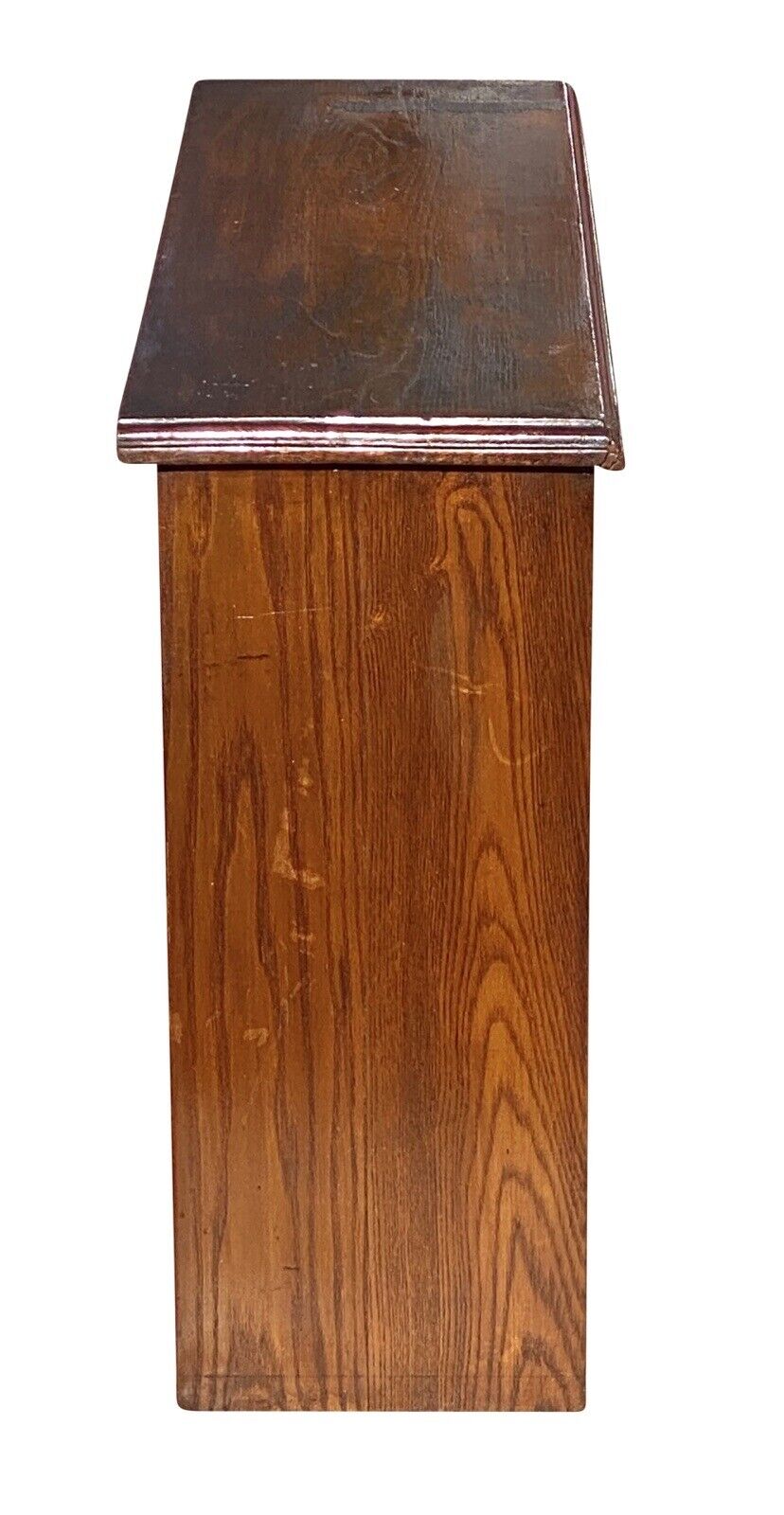 19th C Antique Victorian Oak Hanging Wall Cabinet / Cupboard