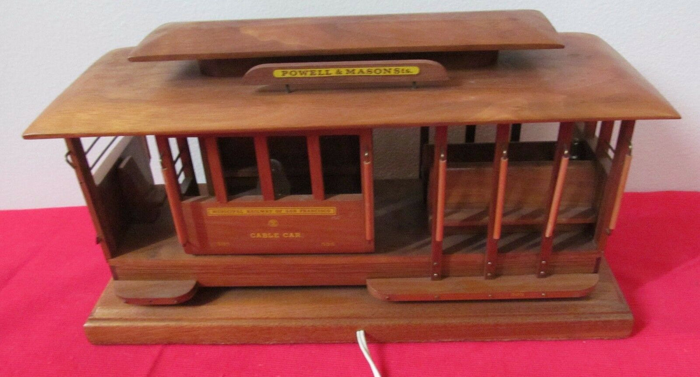 INTERESTING VINTAGE SAN FRANCISCO TRAIN / TROLLEY CAR NIGHT LIGHT LAMP