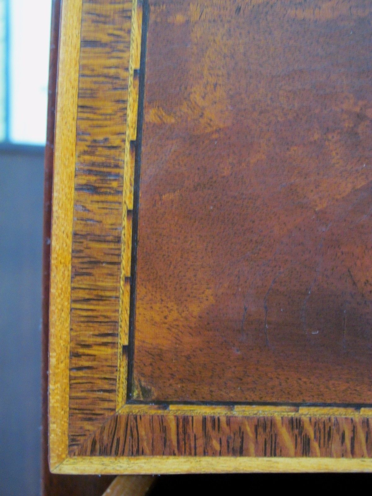 PAIR OF CHIPPENDALE SERPENTINE INLAID MAHOGANY BACHELORS DRESSERS BY J. GERTE