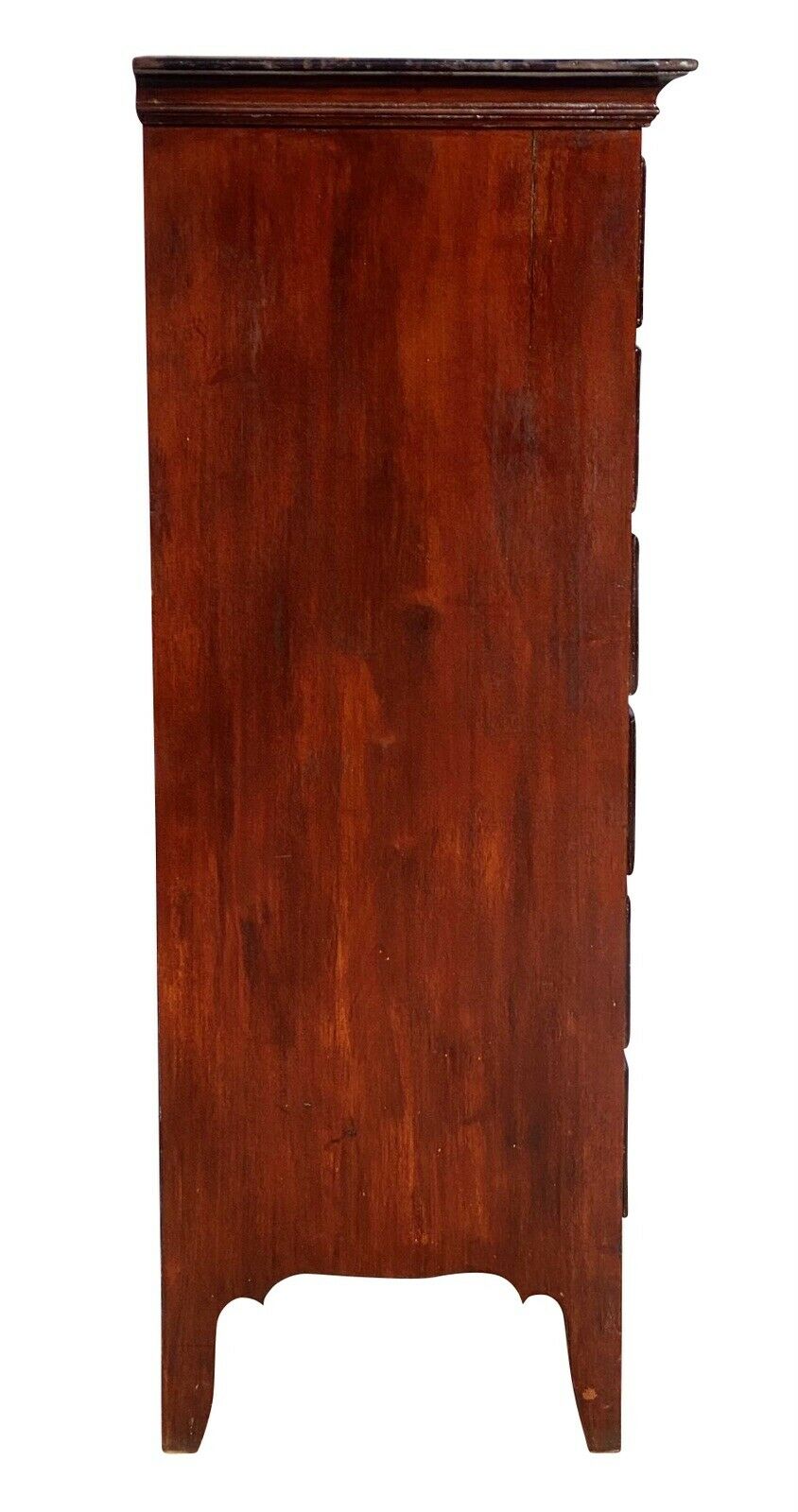 19th C Antique Cherry 6 Drawer Hepplewhite Dresser / Tall Chest