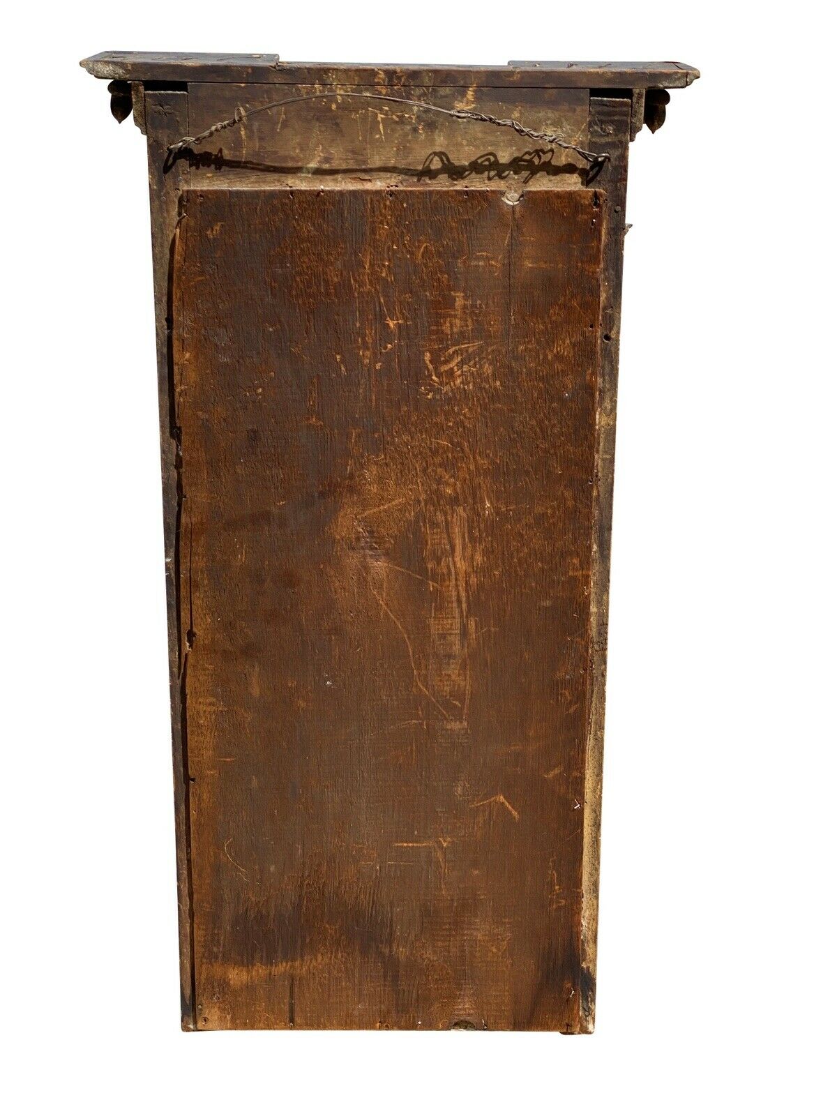 19TH C ANTIQUE FEDERAL PERIOD SHELL CARVED GILT TABERNACLE MIRROR