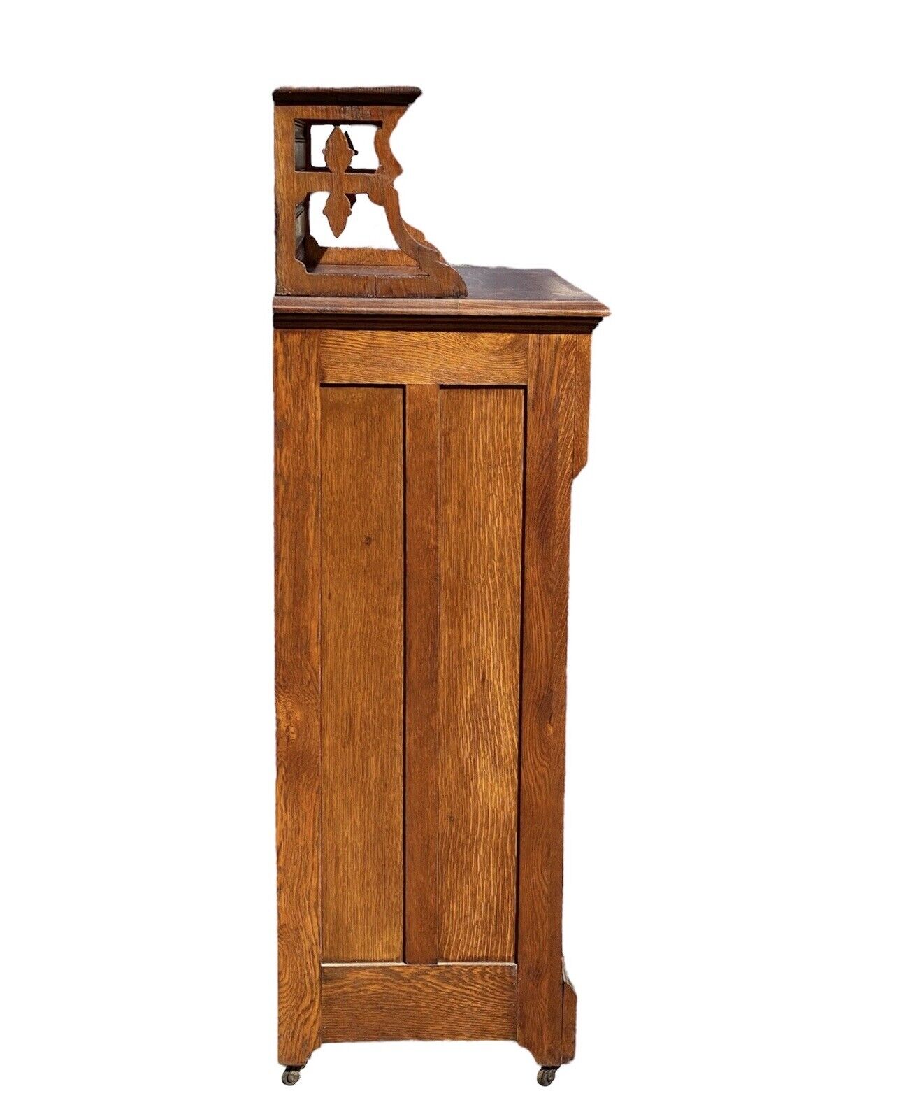 Antique Victorian Tiger Oak Chest Of Drawers / Lock Side Chest