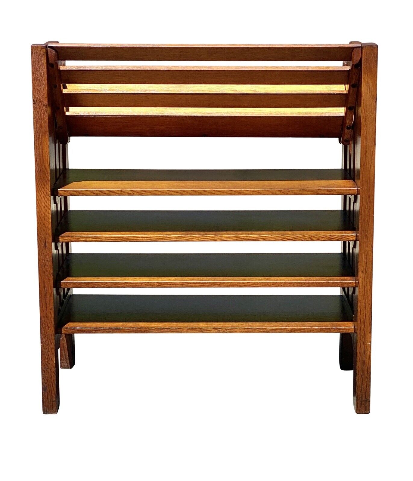 20th C Antique Arts & Crafts / Mission Tiger Oak Bookcase