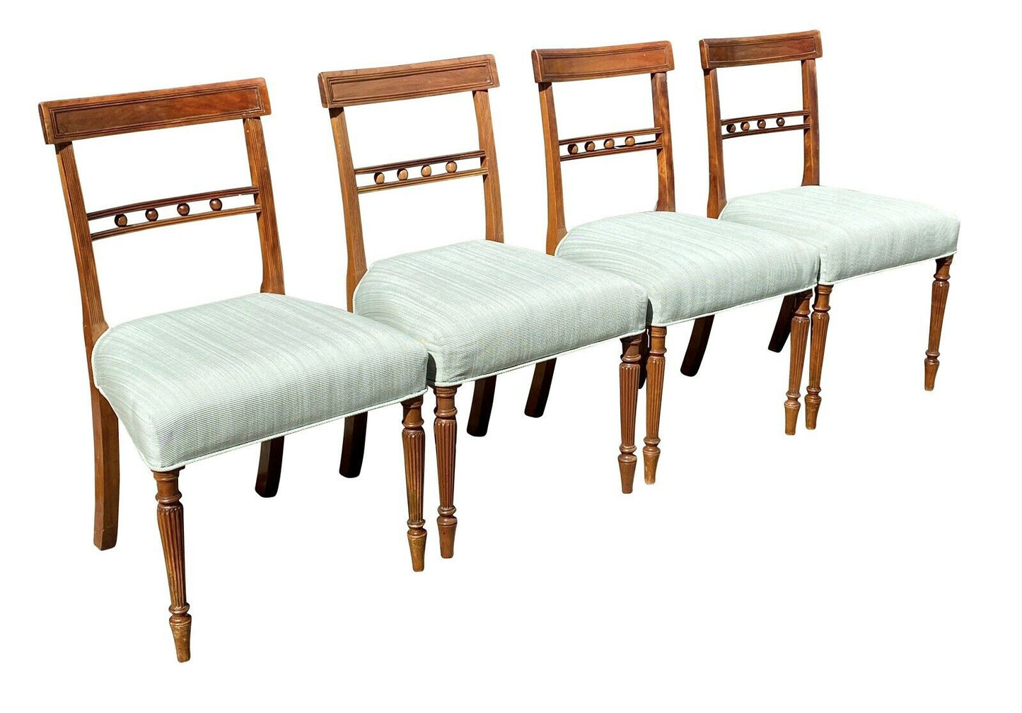19TH C SET OF 8 ANTIQUE FEDERAL PERIOD MAHOGANY DINING CHAIRS