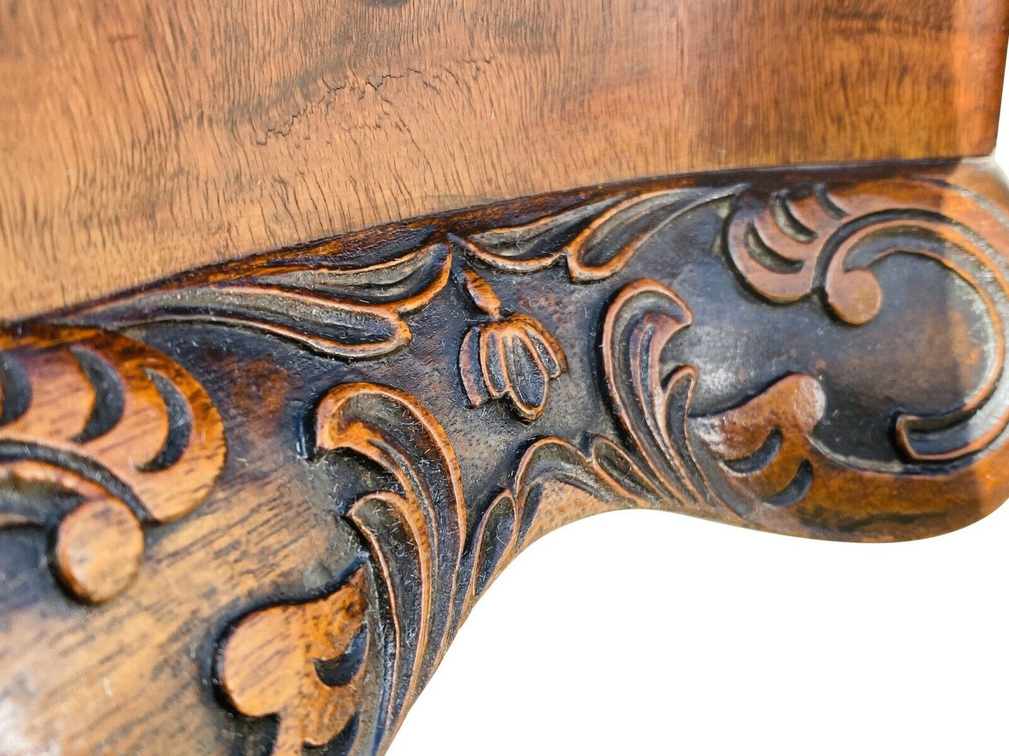 19TH C ANTIQUE CHIPPENDALE WALNUT BALL & CLAW CONSOLE TABLE / SERVER