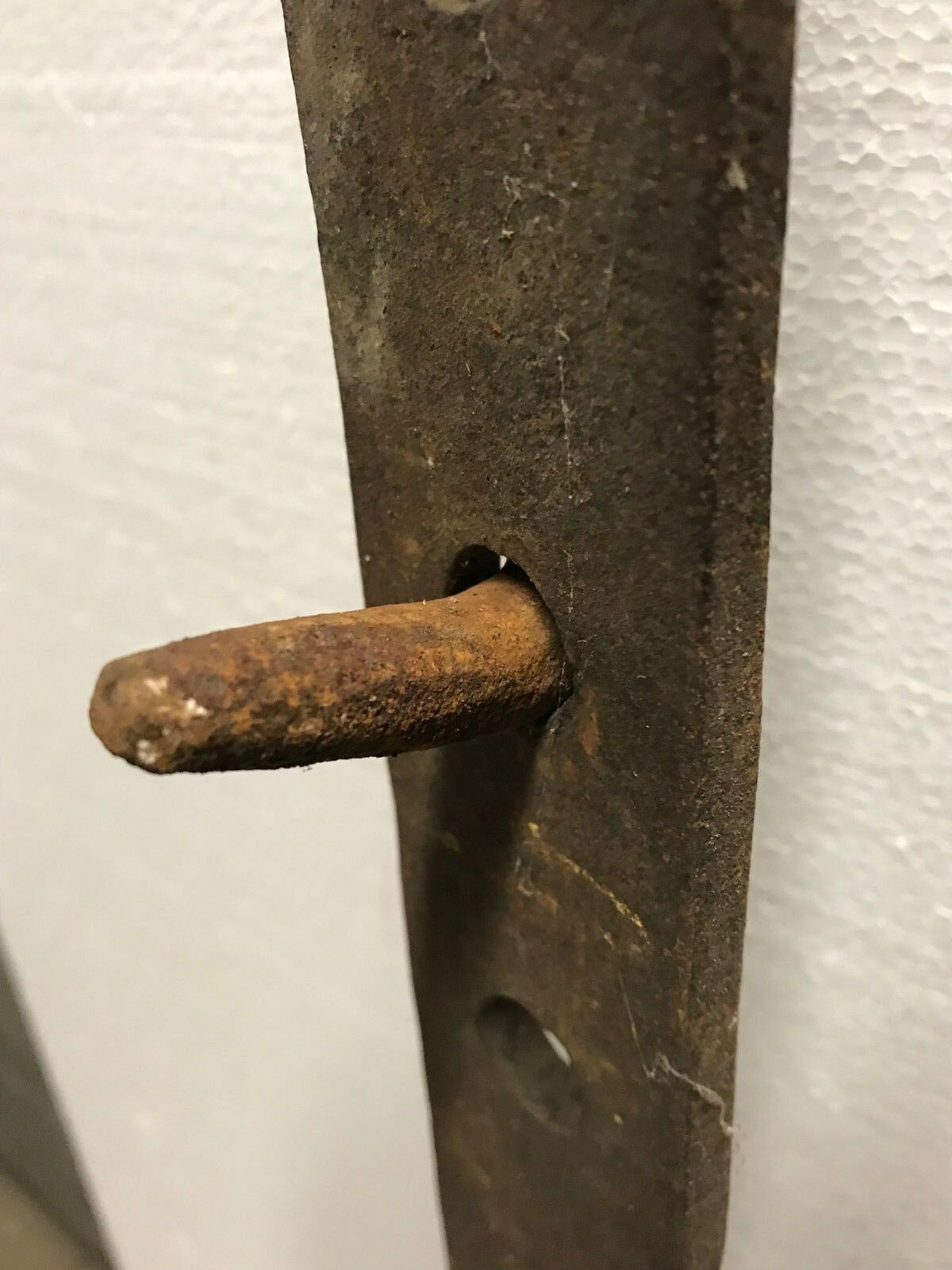 EARLY 19TH C CAST IRON & WROUGHT IRON ADJUSTABLE TRAMMEL