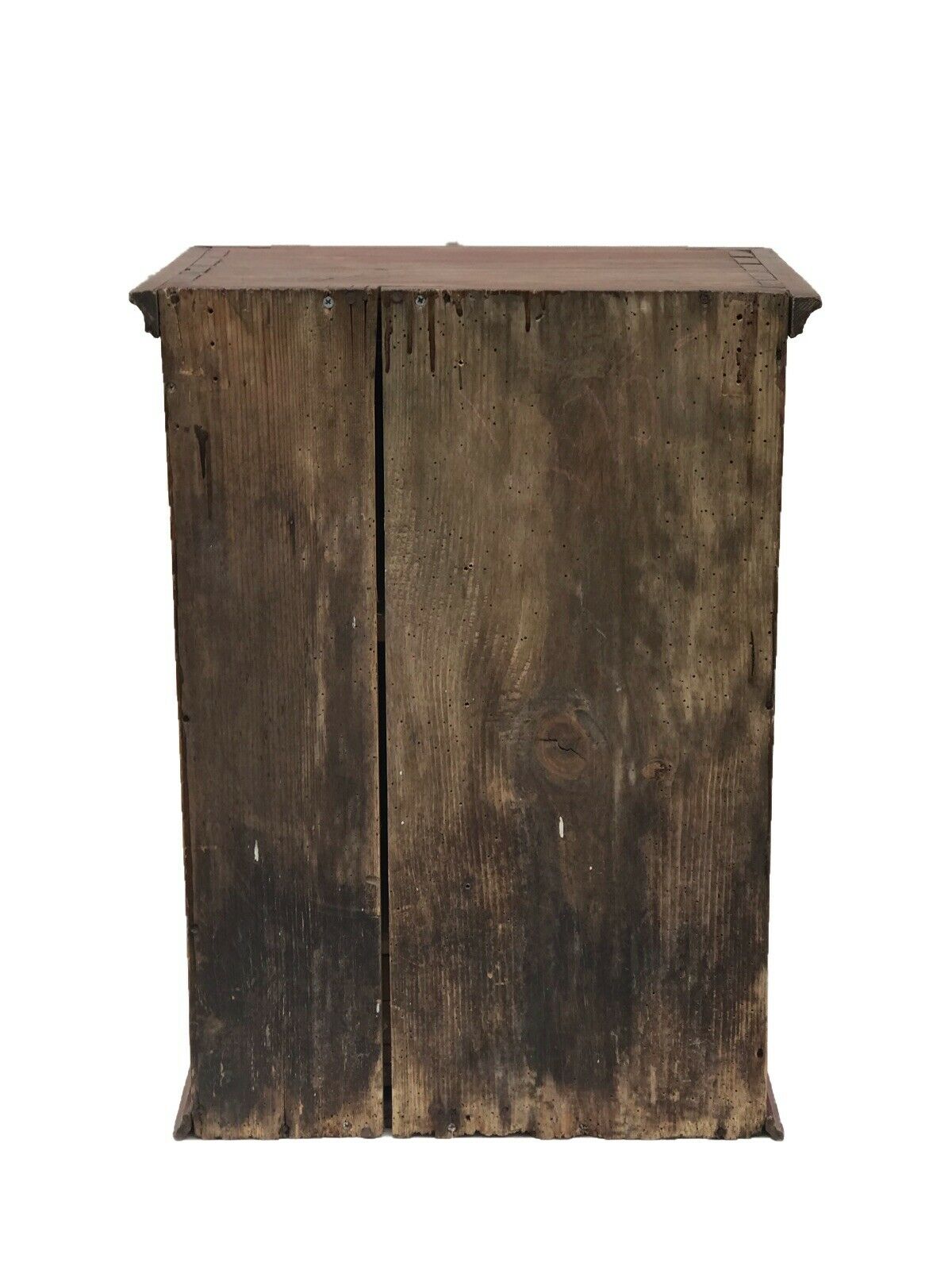 20TH C PRIMITIVE ANTIQUE STYLE PINE FOLK PAINTED CABINET / CUPBOARD
