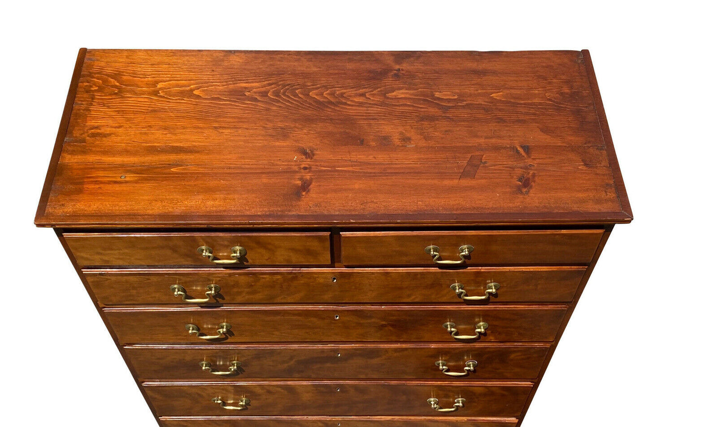 19TH C ANTIQUE KENTUCKY CHERRY HEPPLEWHITE DRESSER / TALL CHEST ~ SOUTHERN US