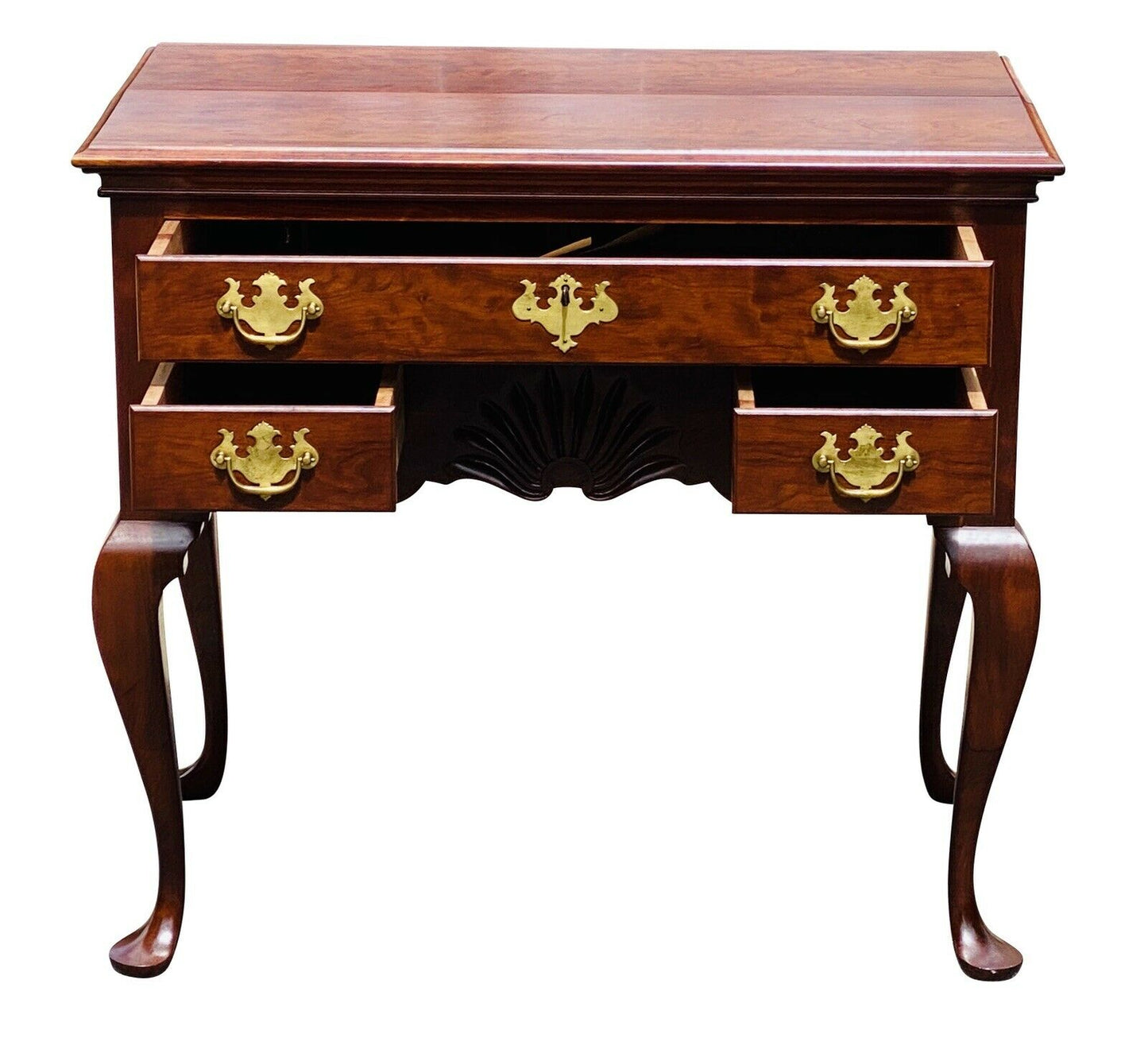 20TH C QUEEN ANNE ANTIQUE STYLE GODDARD & TOWNSEND NEWPORT CHERRY LOWBOY CHEST