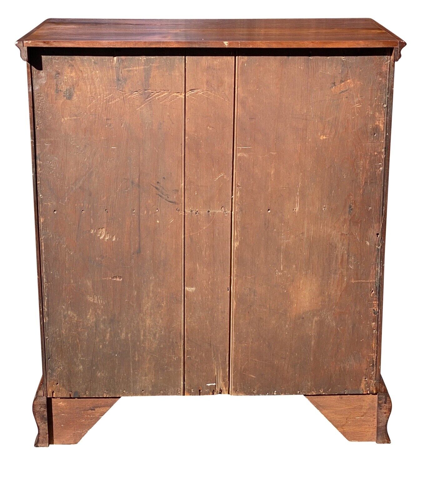 18th C Antique Chippendale Pennsylvania Cherry Bachelor Chest W/ Carved Columns