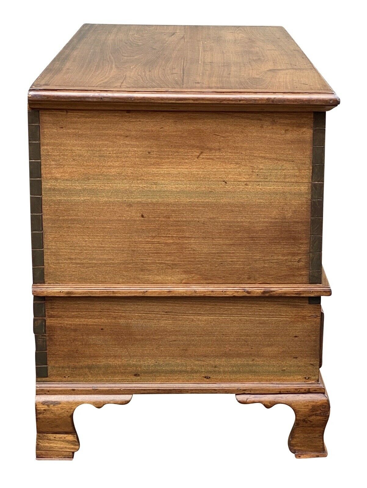 20th C Queen Anne Antique Style Pennsylvania Softwood Blanket Chest with Drawers