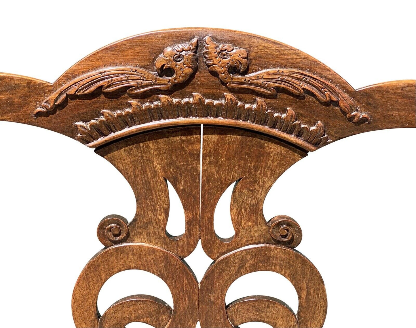 18th C Pair of Antique Irish Chippendale Chairs - Irish Phoenix W/ Ball & Claw