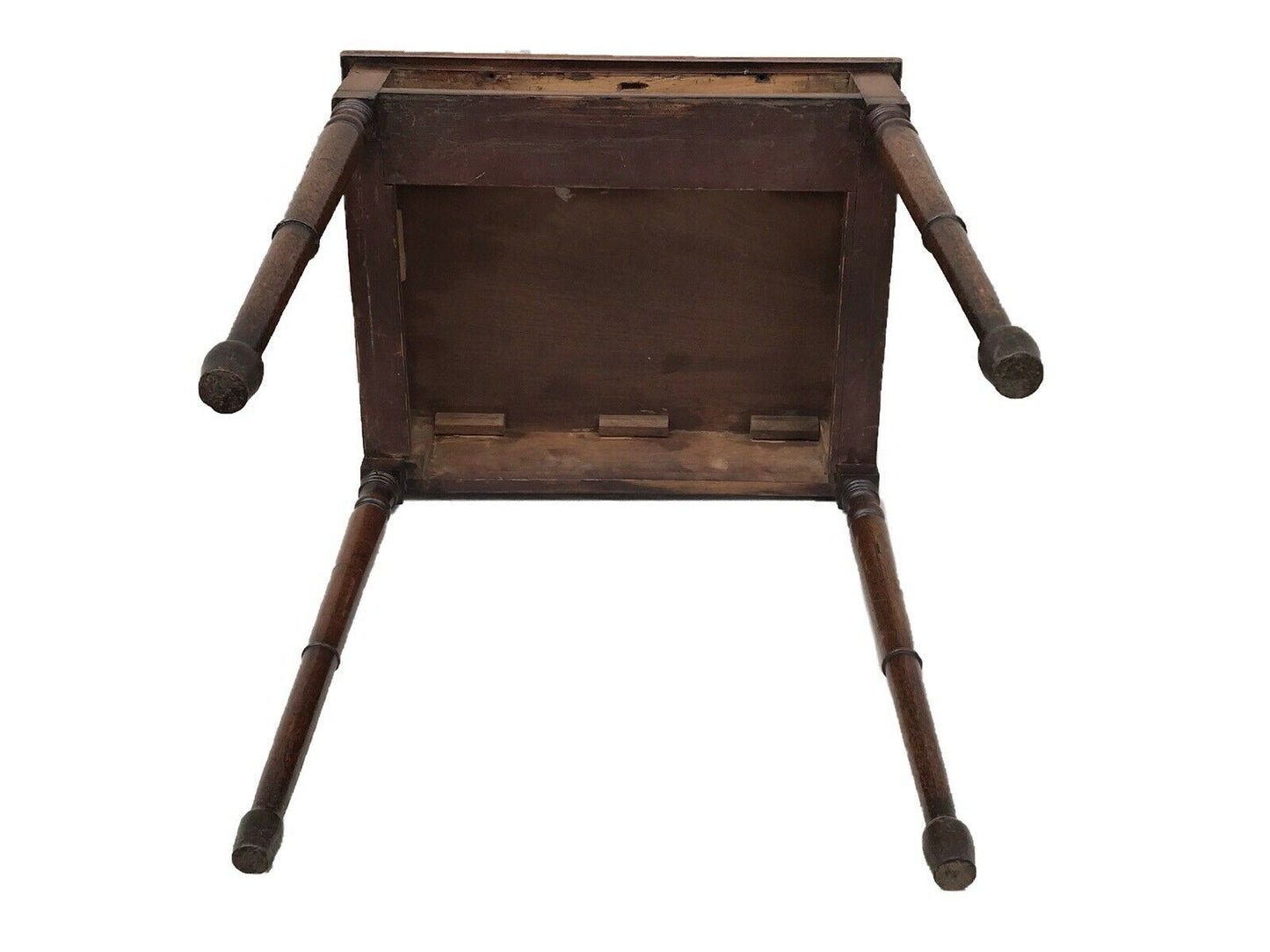 19TH C ANTIQUE SOUTHERN WALNUT SHERATON WORK TABLE ~~ NIGHT STAND / END TABLE