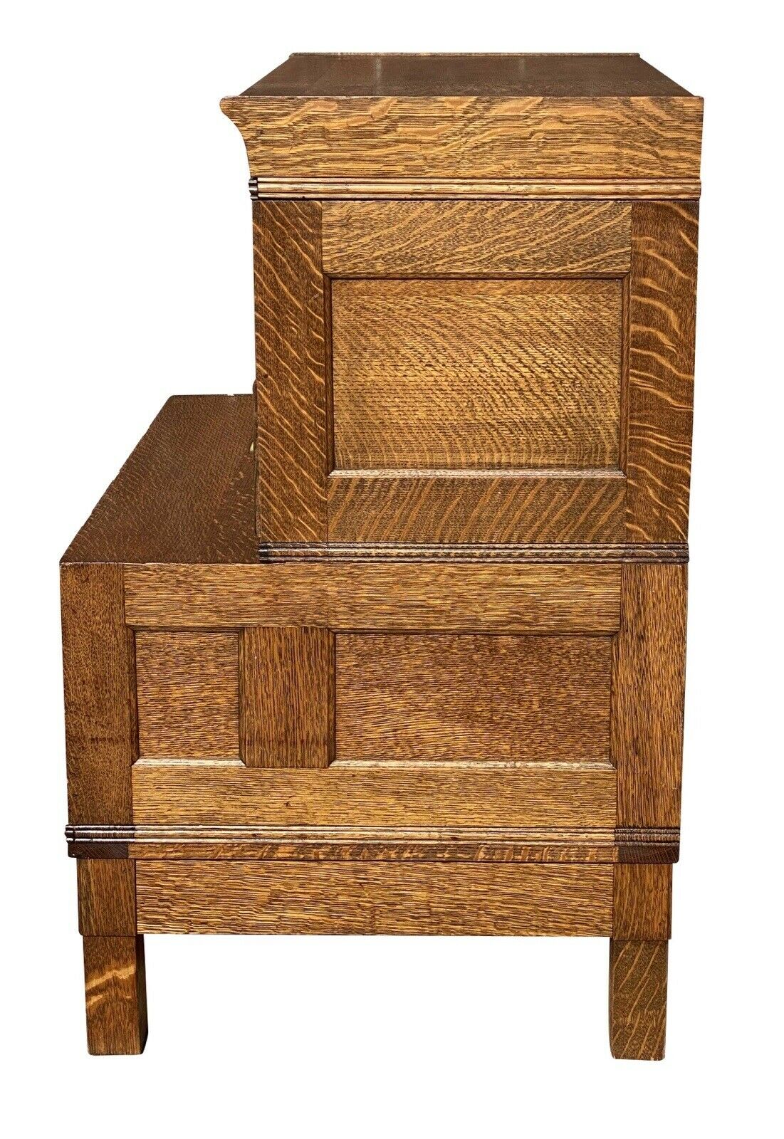 20TH C ANTIQUE ARTS & CRAFTS TIGER OAK FILE CABINET ~ OFFICE SPECIALTY MFG CO