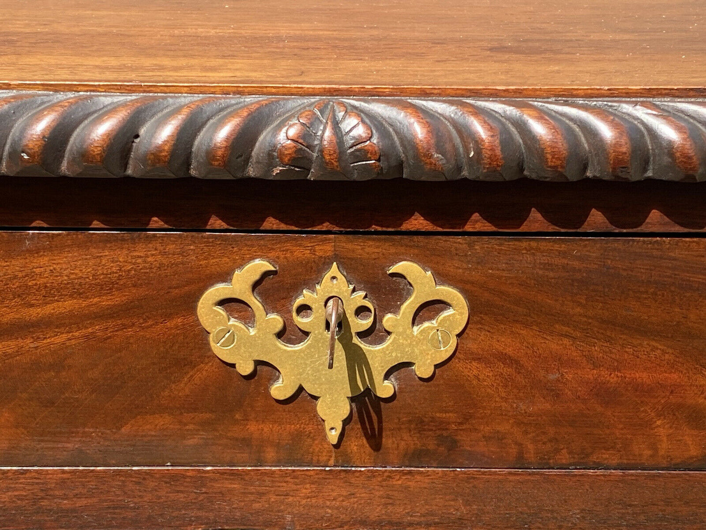 19th C Antique Pennsylvania Neoclassical Mahogany Lingerie Chest / Dresser