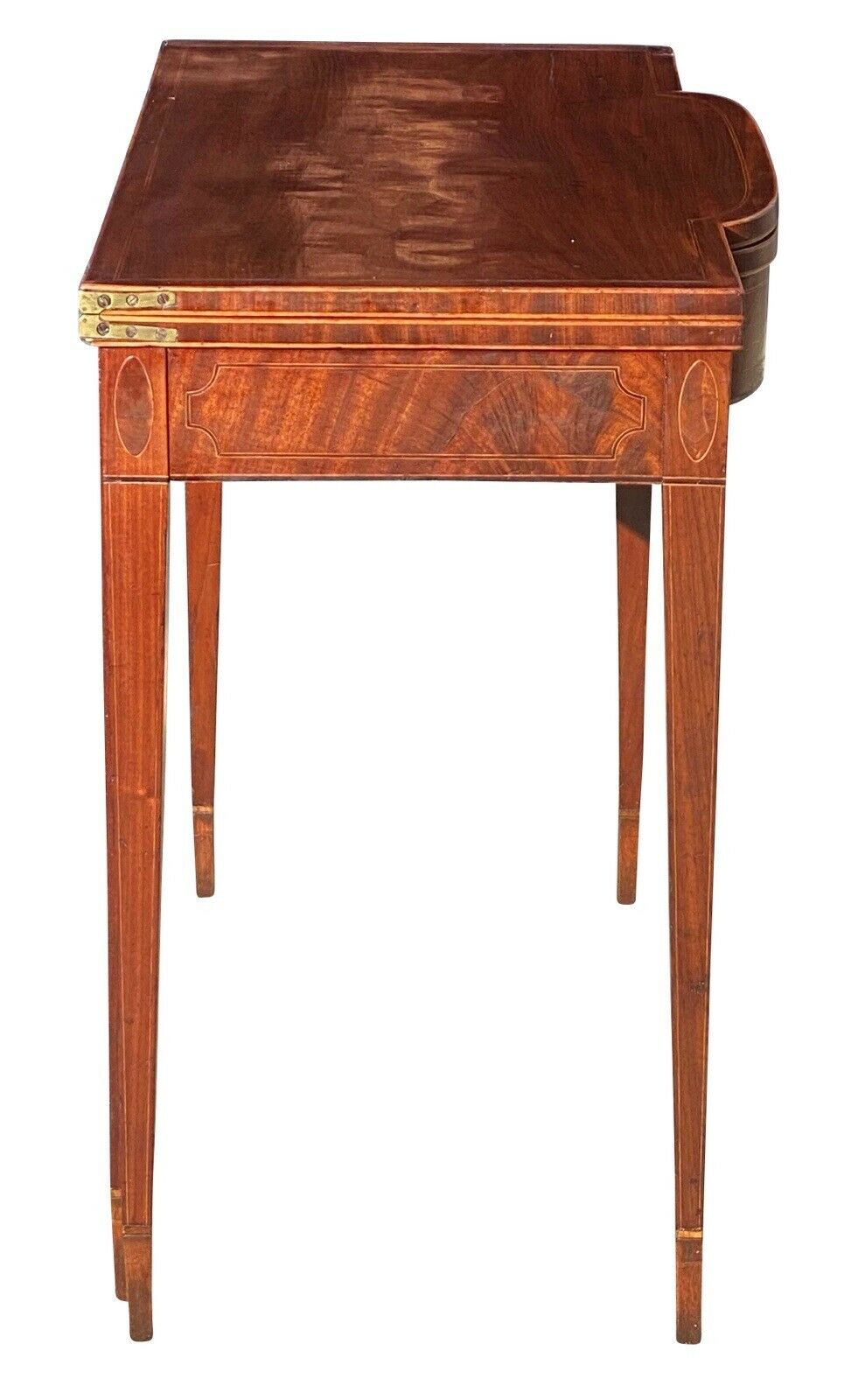 19th C Antique Mahogany Federal Period Card Table / Game Table - Daniel Clay