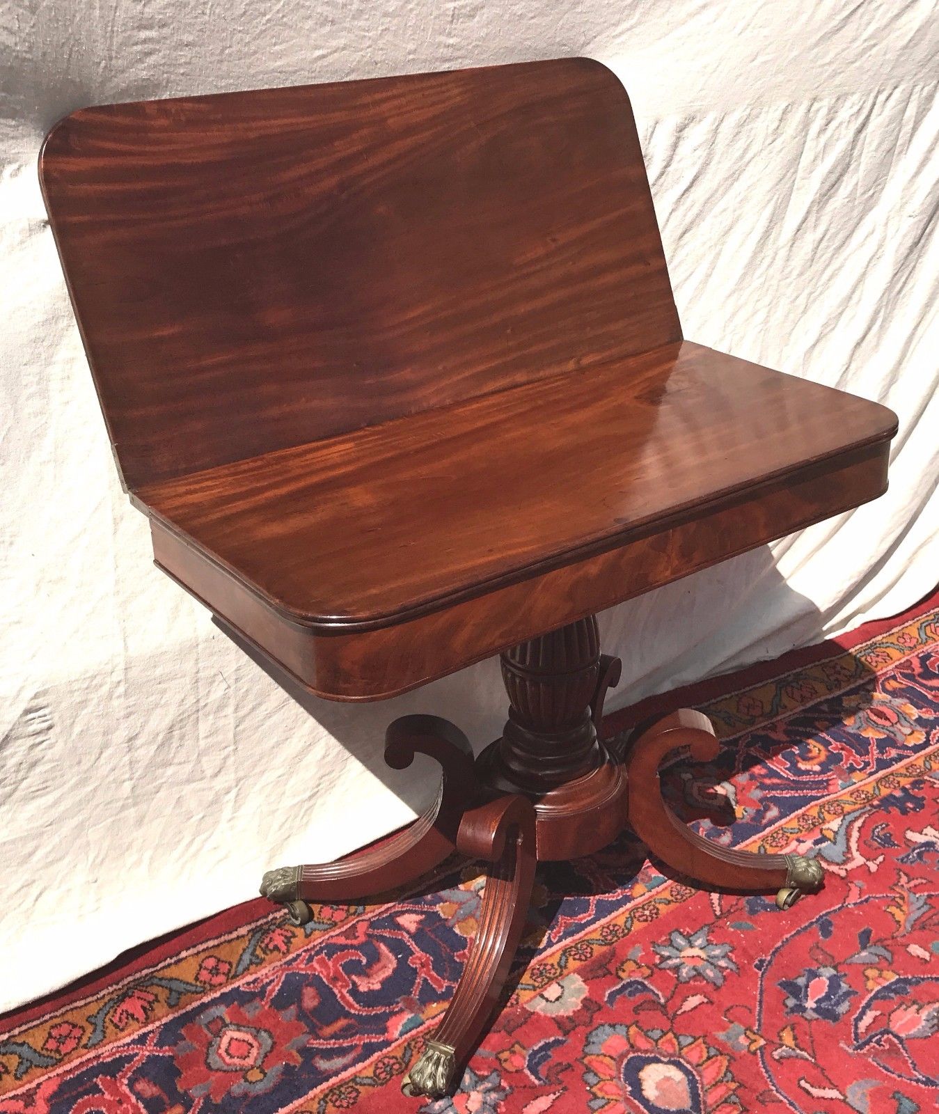 LATE FEDERAL PERIOD CLASSICAL GAME TABLE ATTRIBUTED TO ISSAC VOSE BOSTON