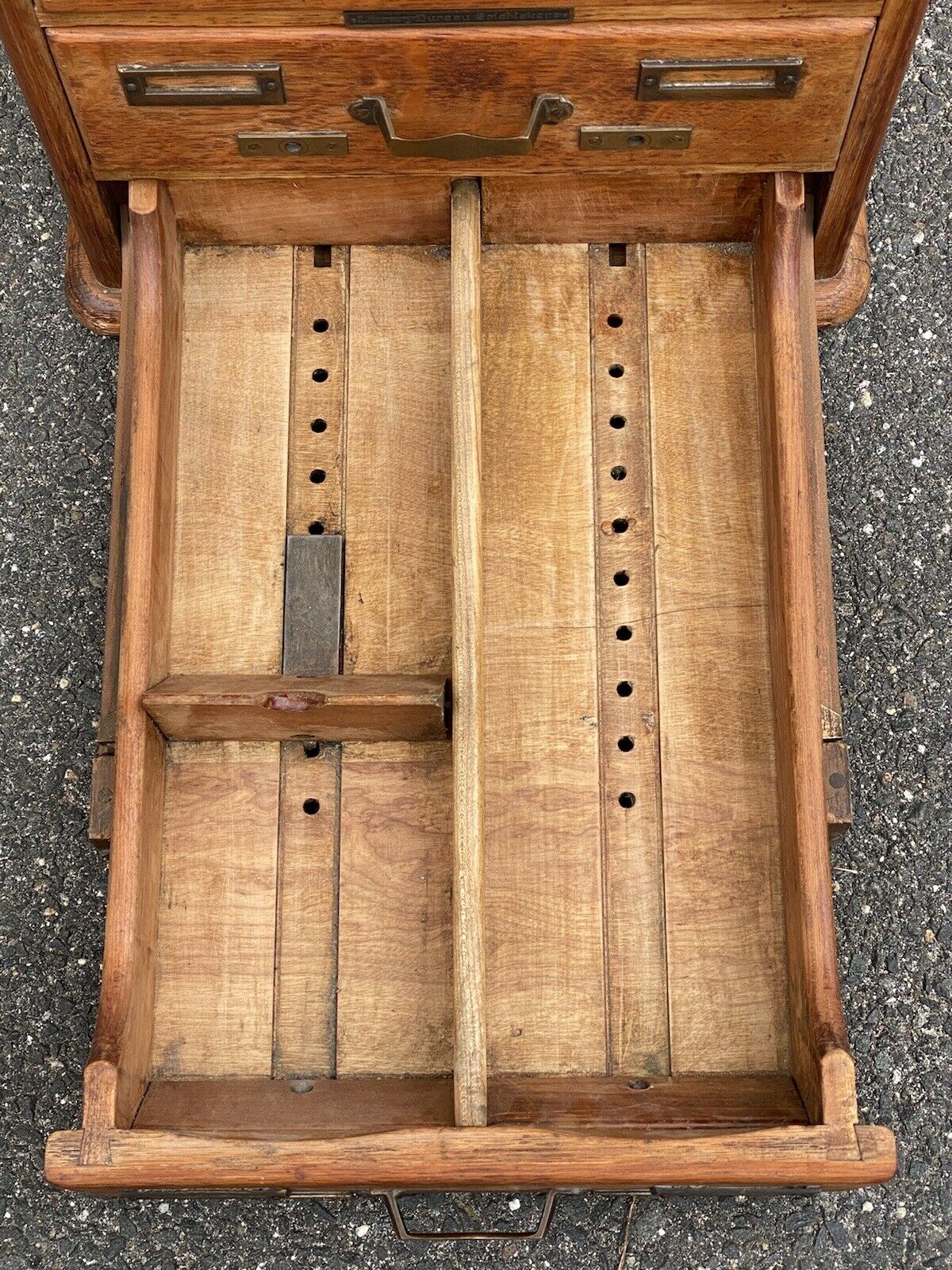 20th C Antique Tiger Oak Desktop File Cabinet ~ Library Bureau Sole Makers