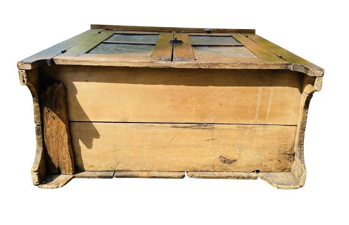 19th C Antique Country Primitive Walnut Pie Safe / Kitchen Cabinet