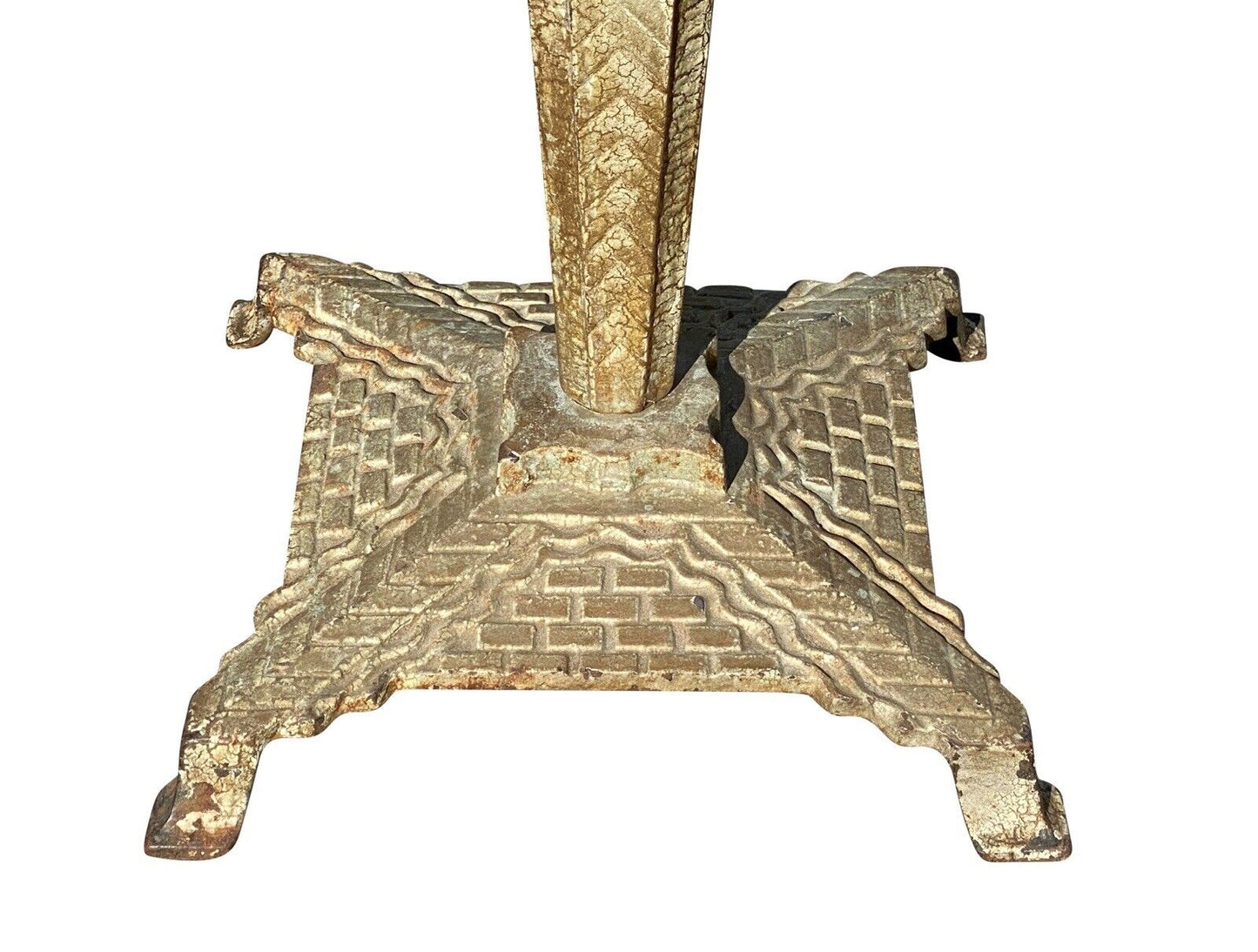 20th C Antique Art Deco Metal Fish Bowl Stand