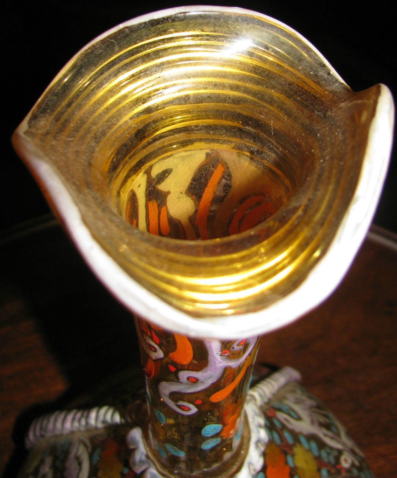 MOSER PITCHER WITH FINELY APPLIED ENAMEL WORK