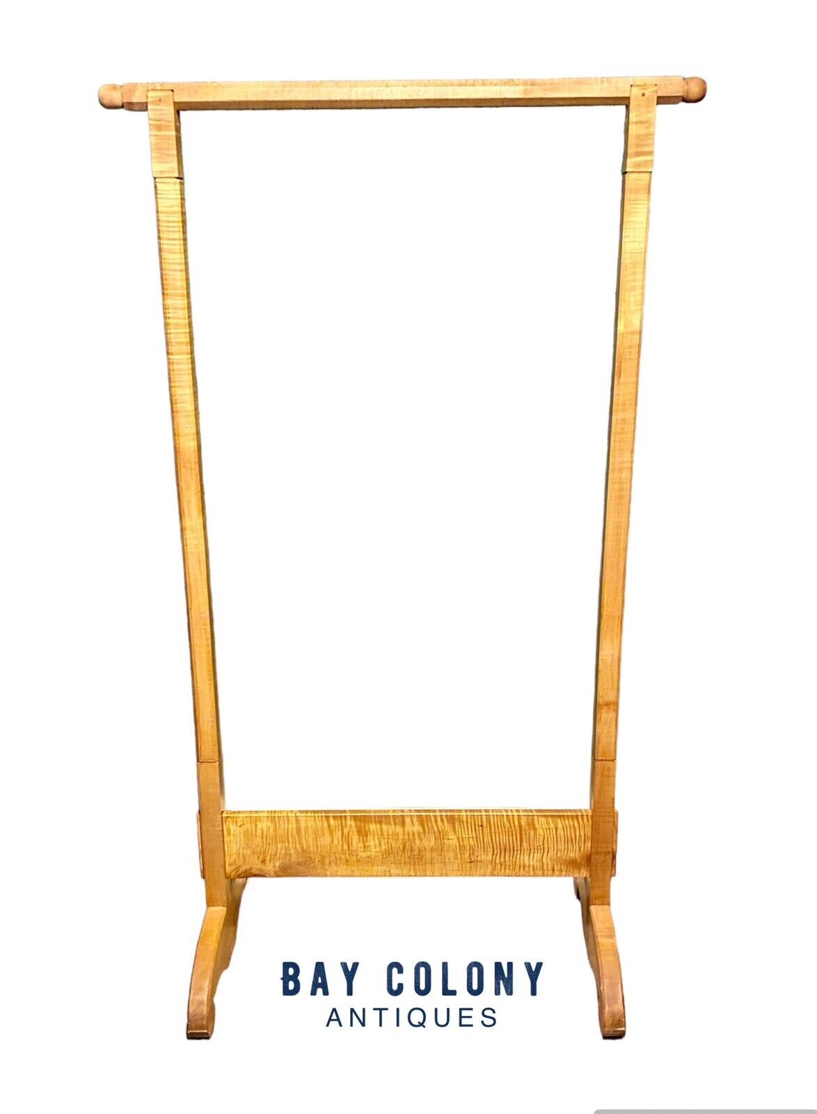 Vintage Tiger Maple Clothes Rack / Garment Rack