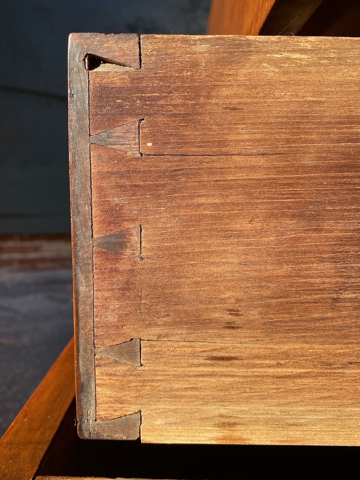 19th C Antique Sheraton Cherry & Tiger Maple Chest of Drawers / Dresser